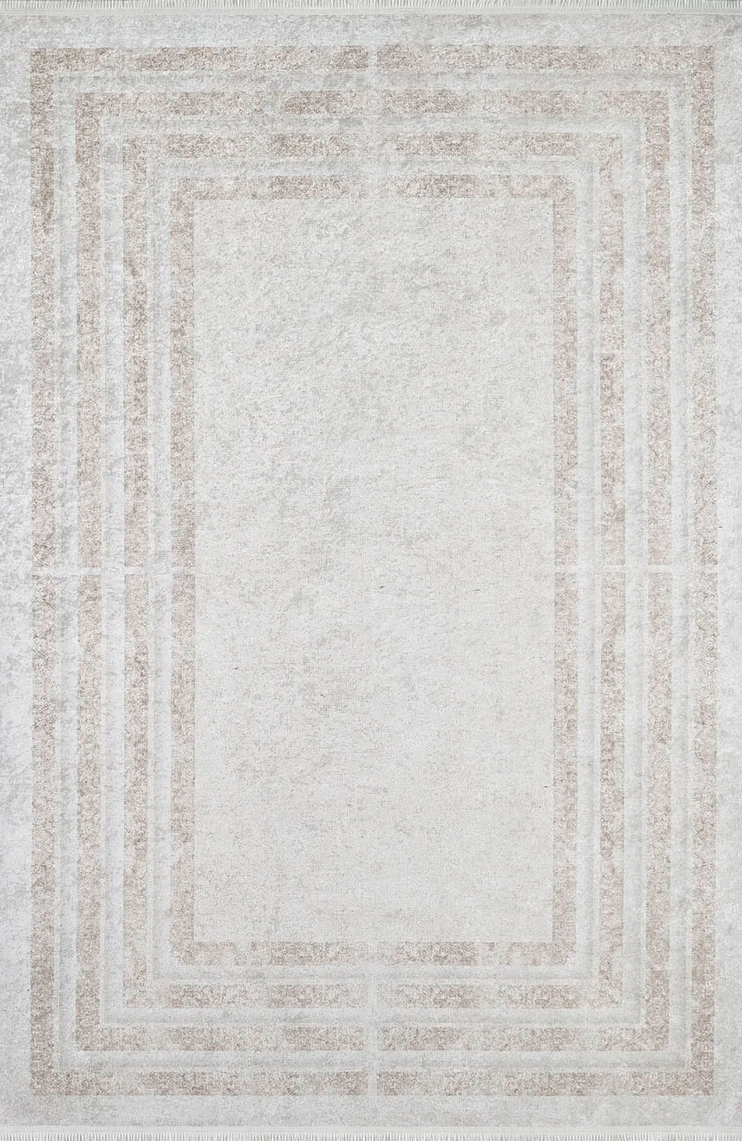 Ramona Geometric Design Beige Cream Luxury Rug