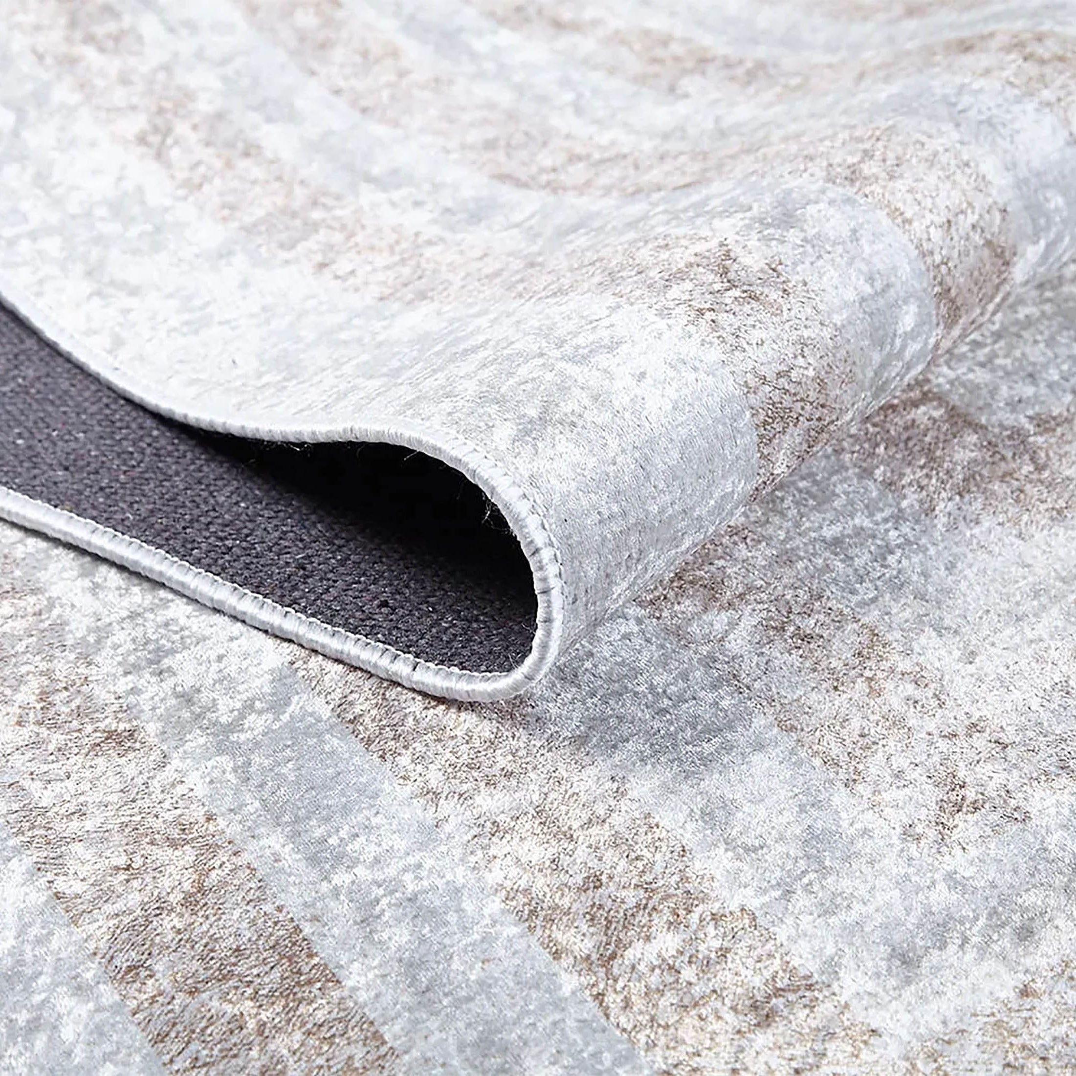 Ramona Geometric Design Beige Cream Luxury Rug