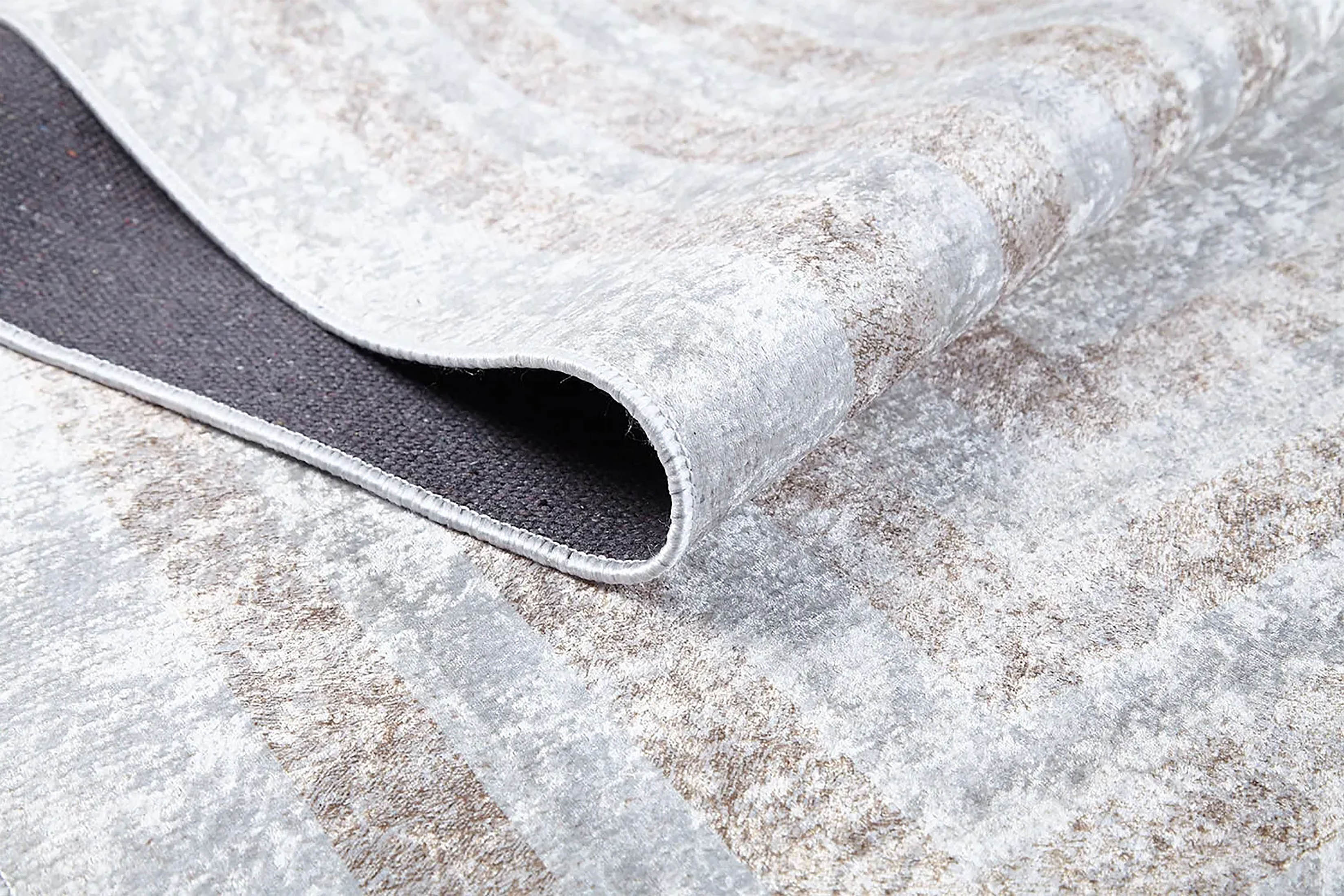 Ramona Geometric Design Beige Cream Luxury Rug