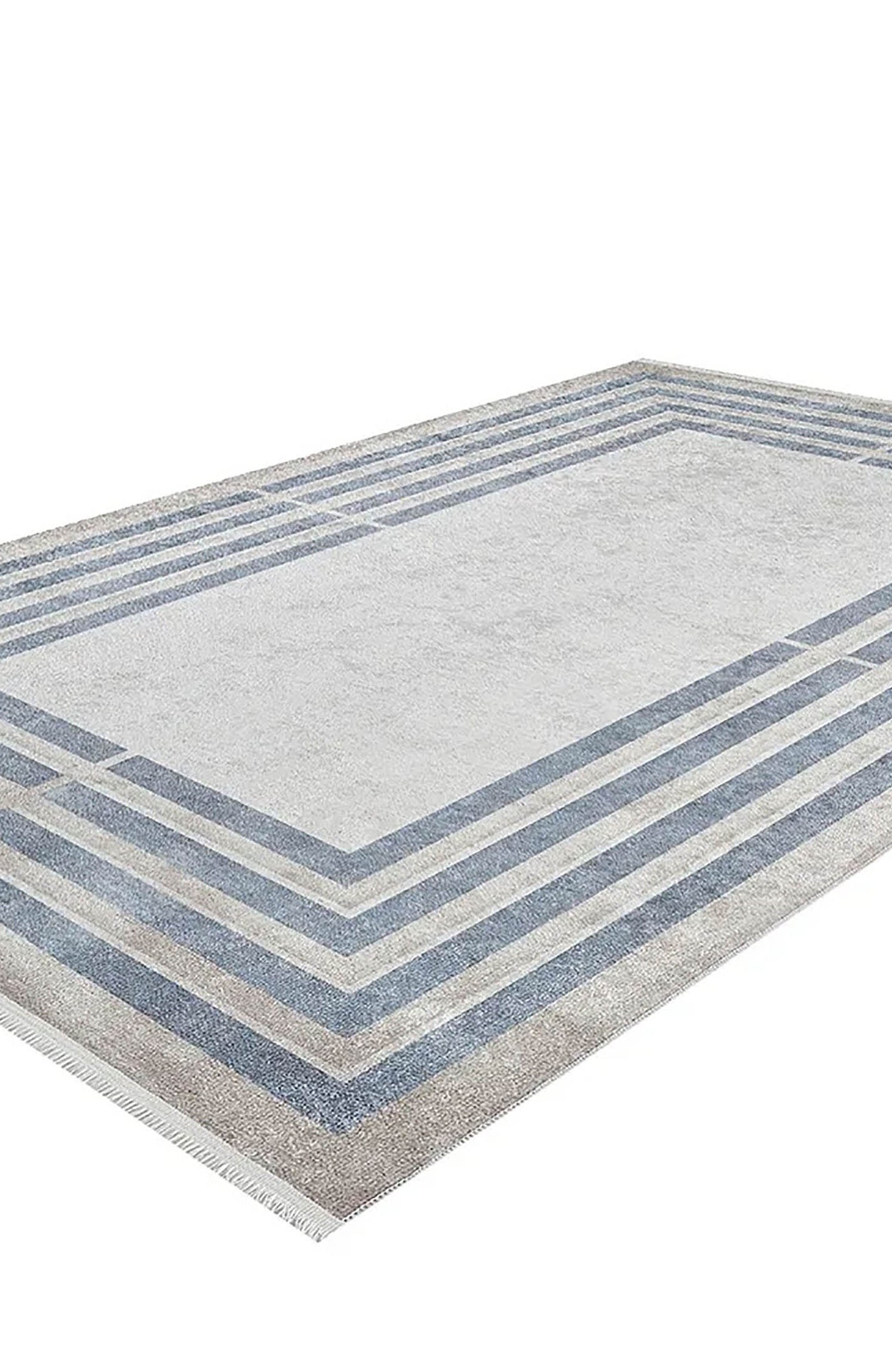 Savanna Geometric Design Blue Gray Luxury Rug