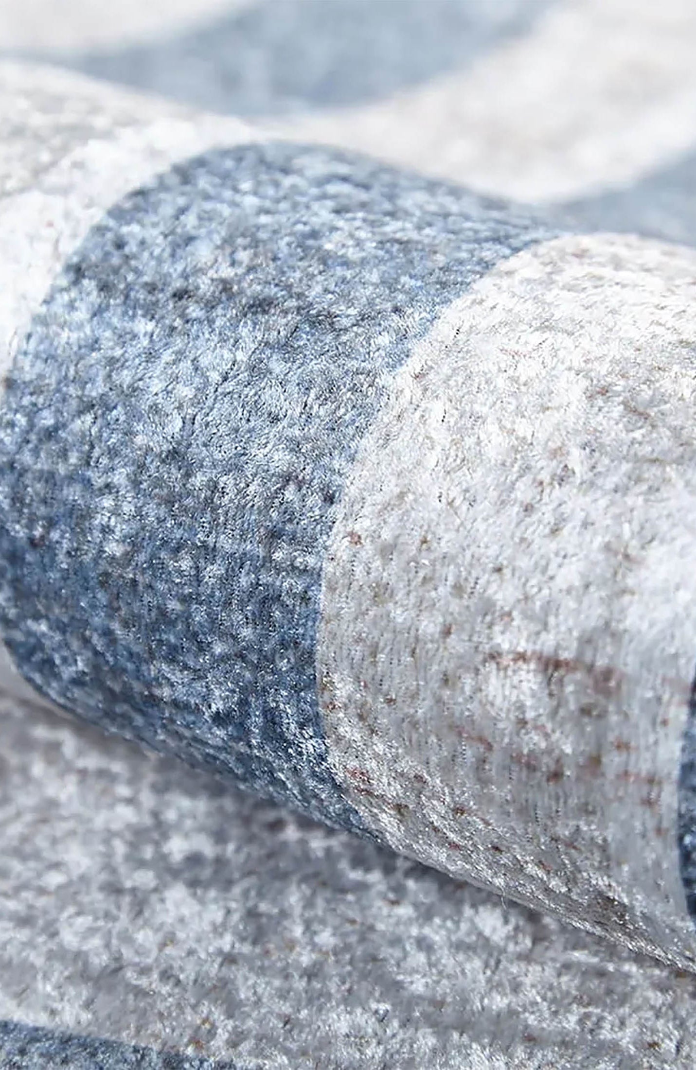 Savanna Geometric Design Blue Gray Luxury Rug