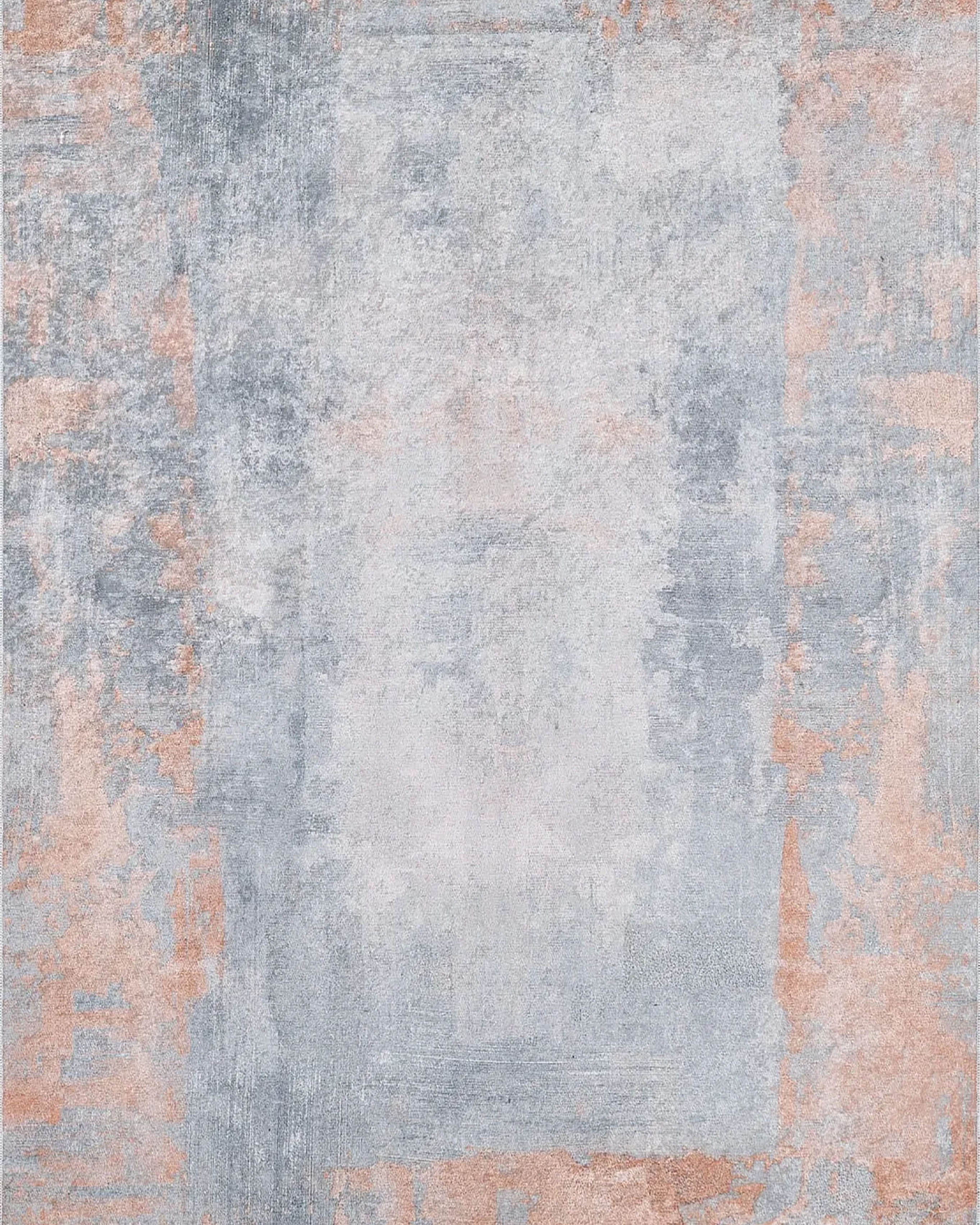 Haven Abstract Orange Grey Modern Rug