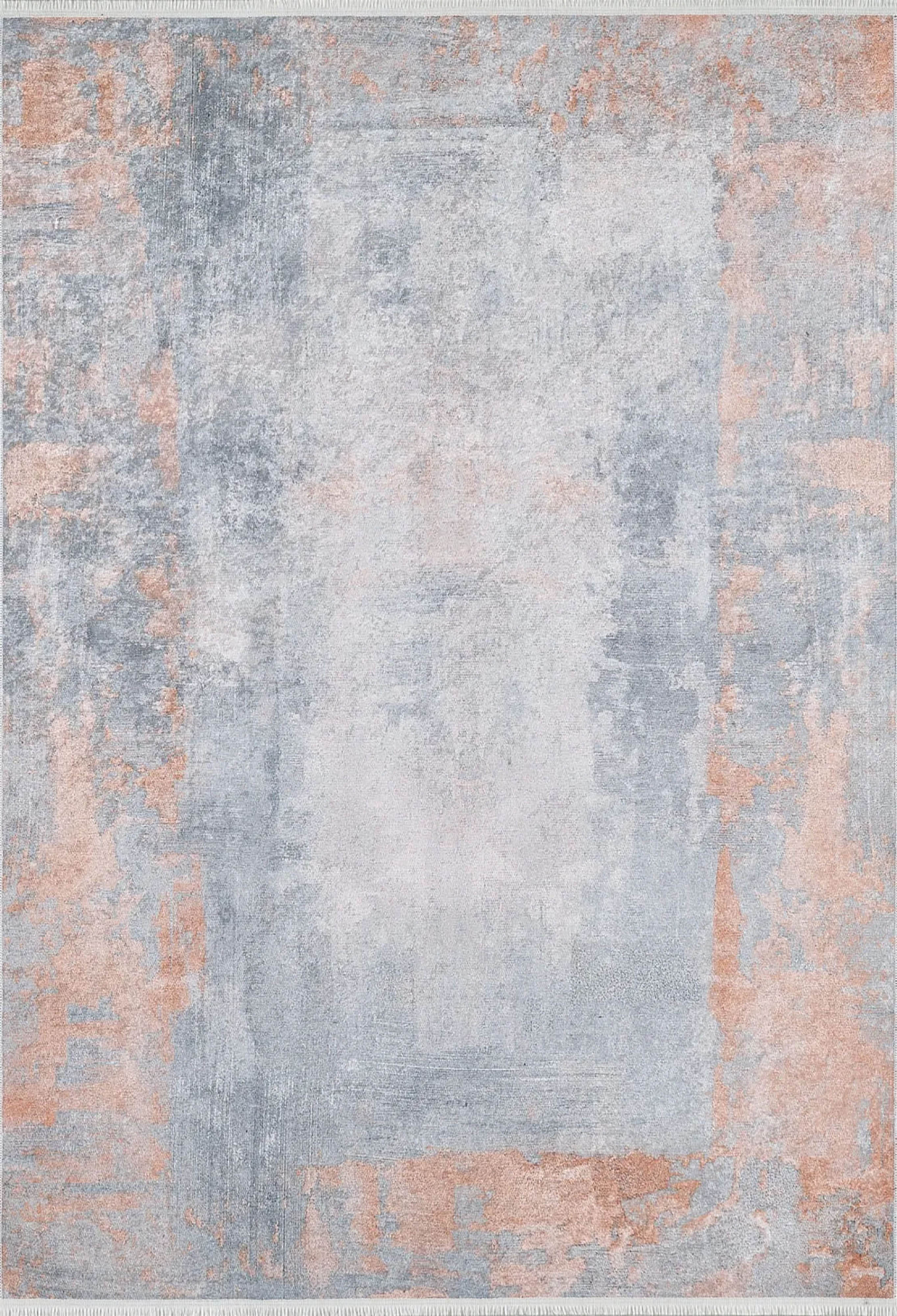 Haven Abstract Orange Grey Modern Rug