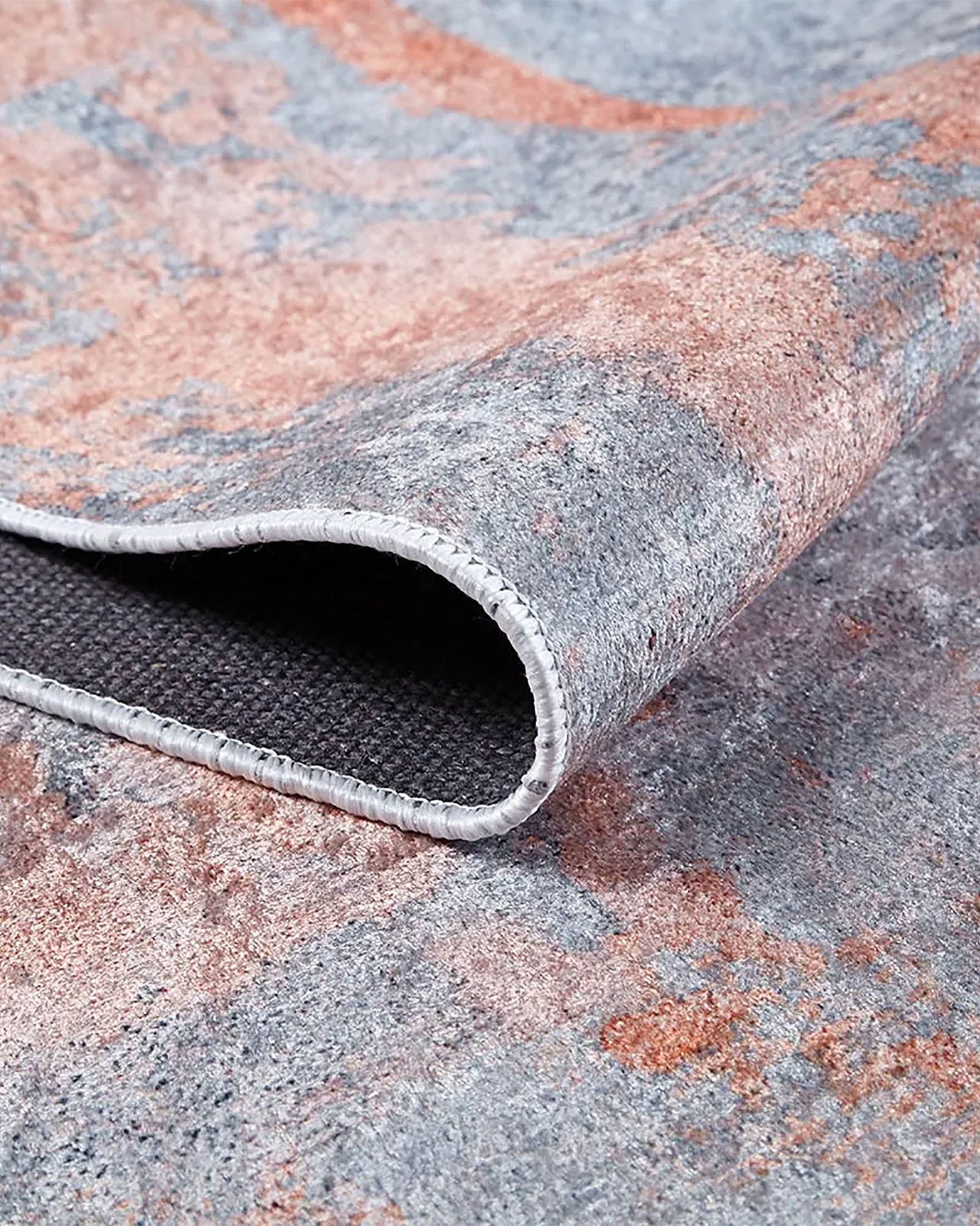 Haven Abstract Orange Grey Modern Rug