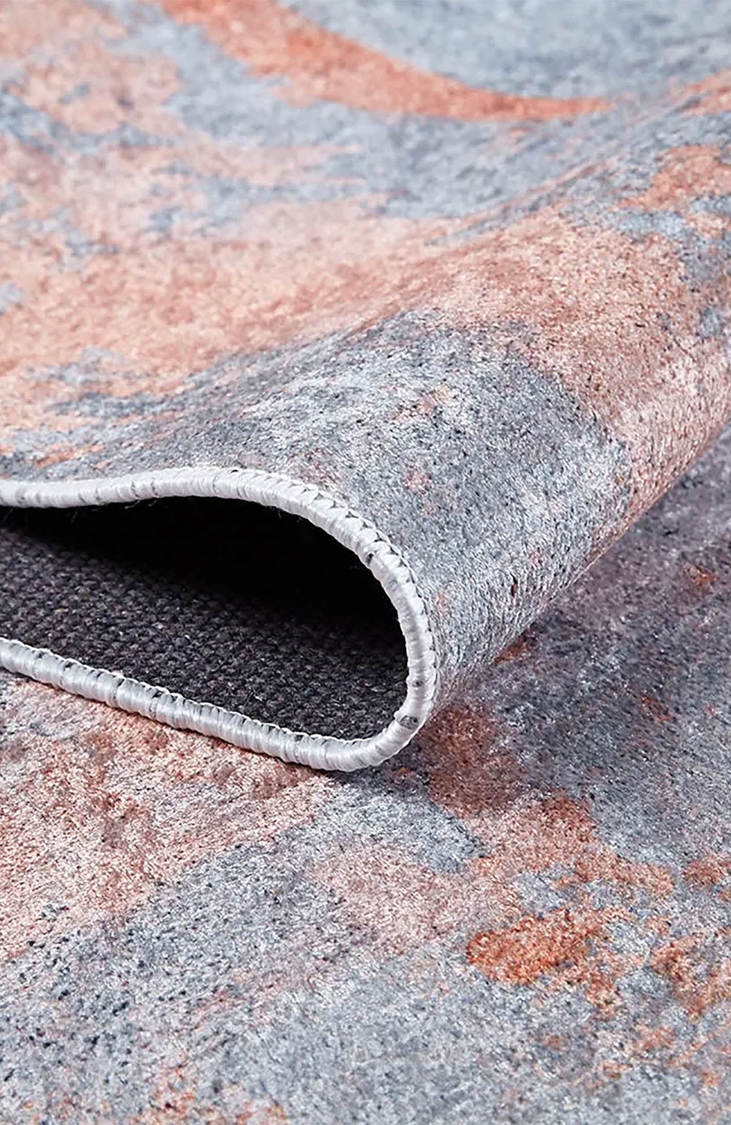 Haven Abstract Orange Grey Modern Rug