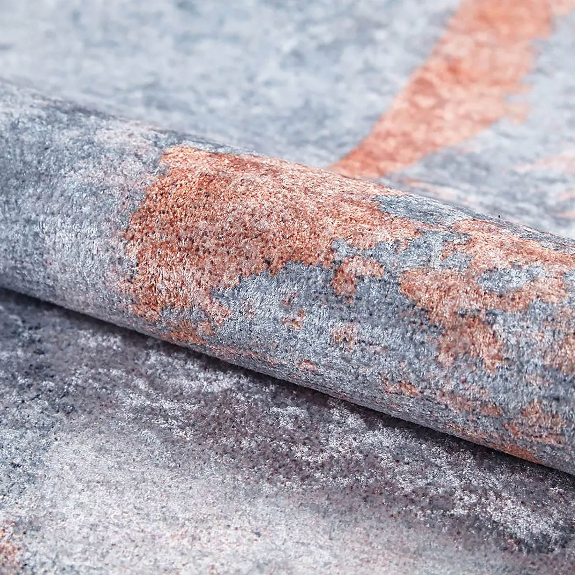 Haven Abstract Orange Grey Modern Rug