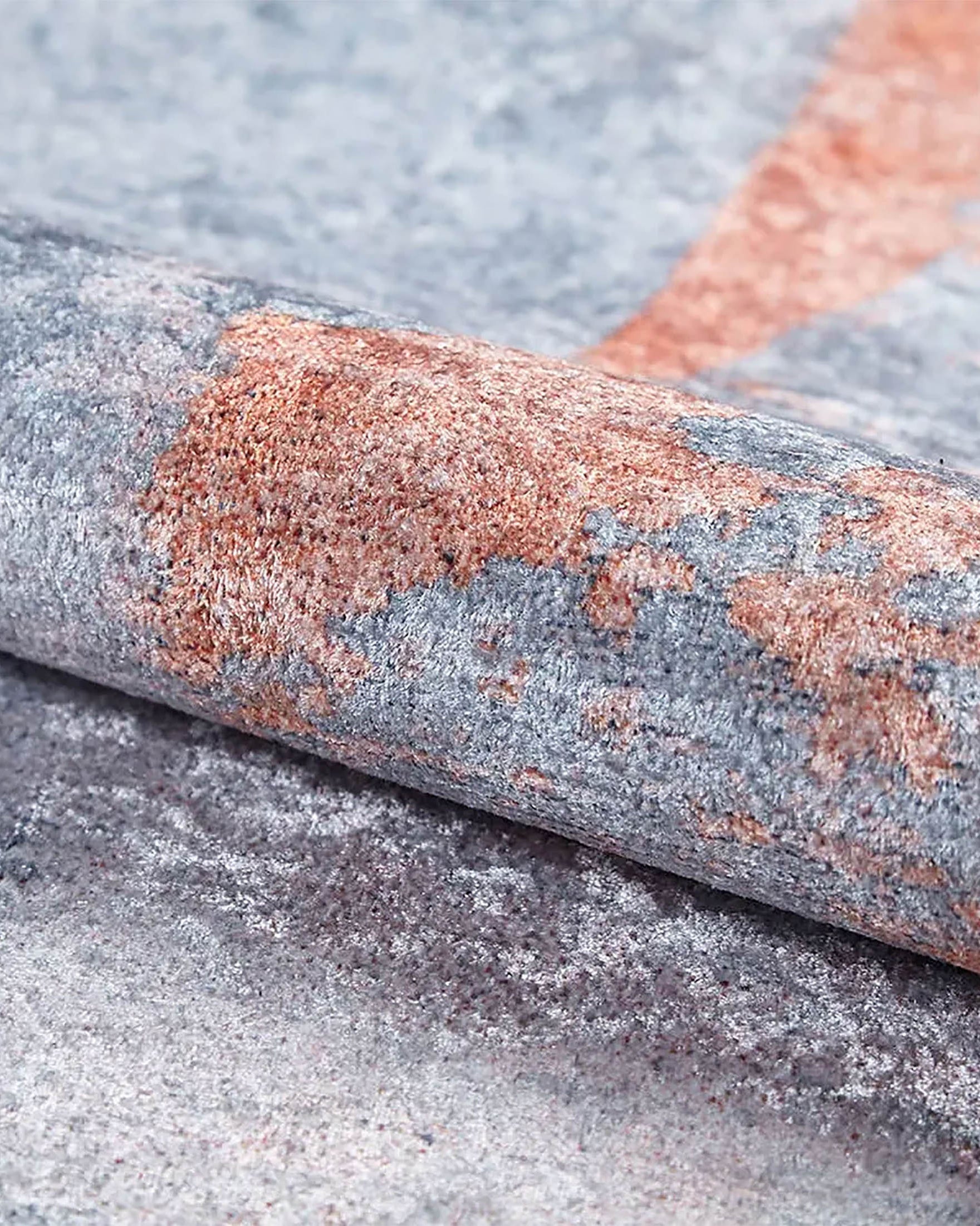 Haven Abstract Orange Grey Modern Rug