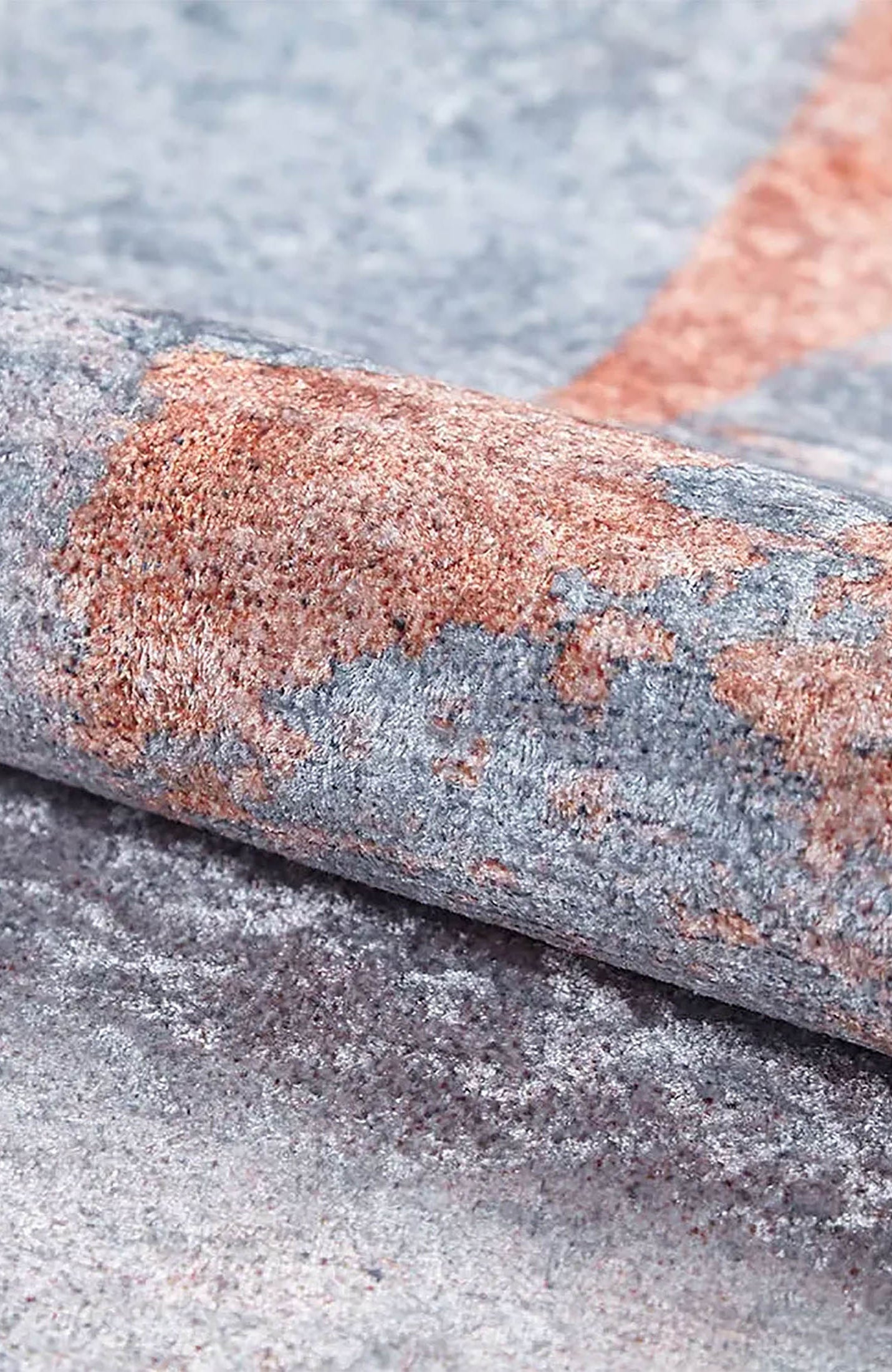 Haven Abstract Orange Grey Modern Rug