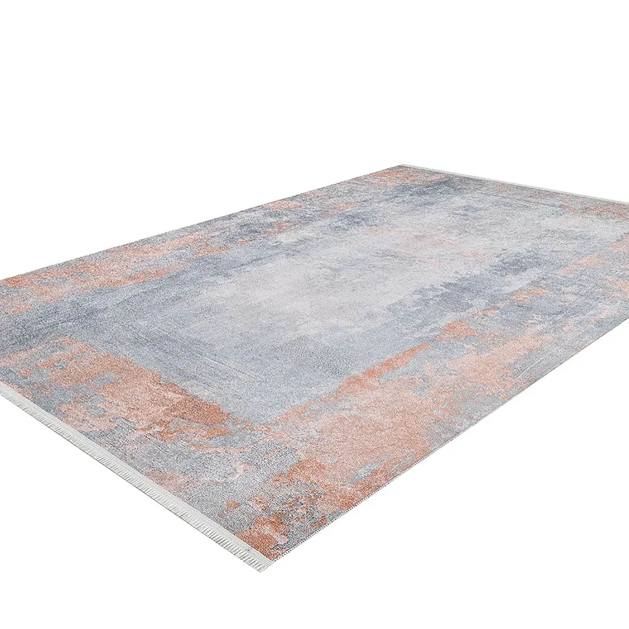 Haven Abstract Orange Grey Modern Rug