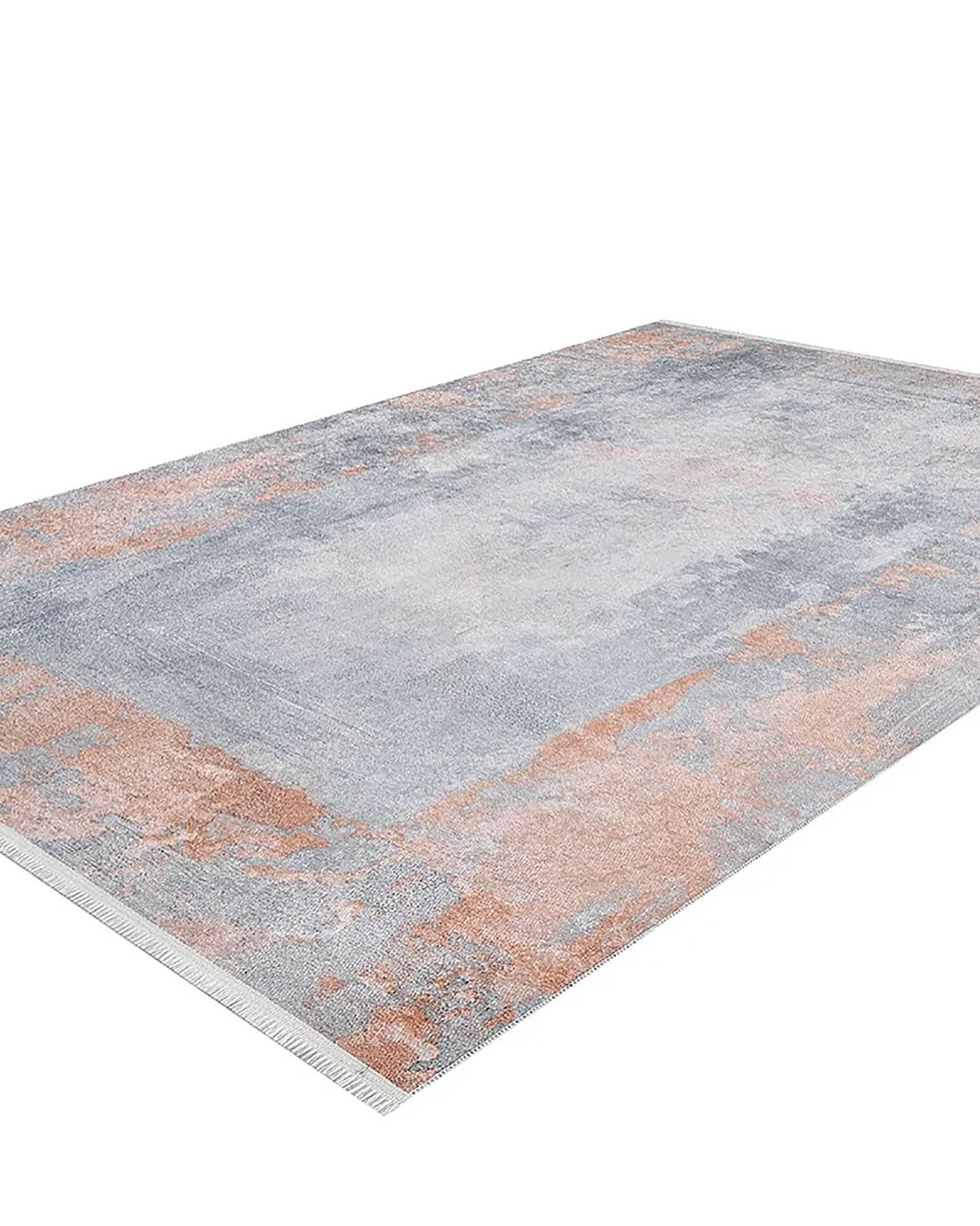 Haven Abstract Orange Grey Modern Rug