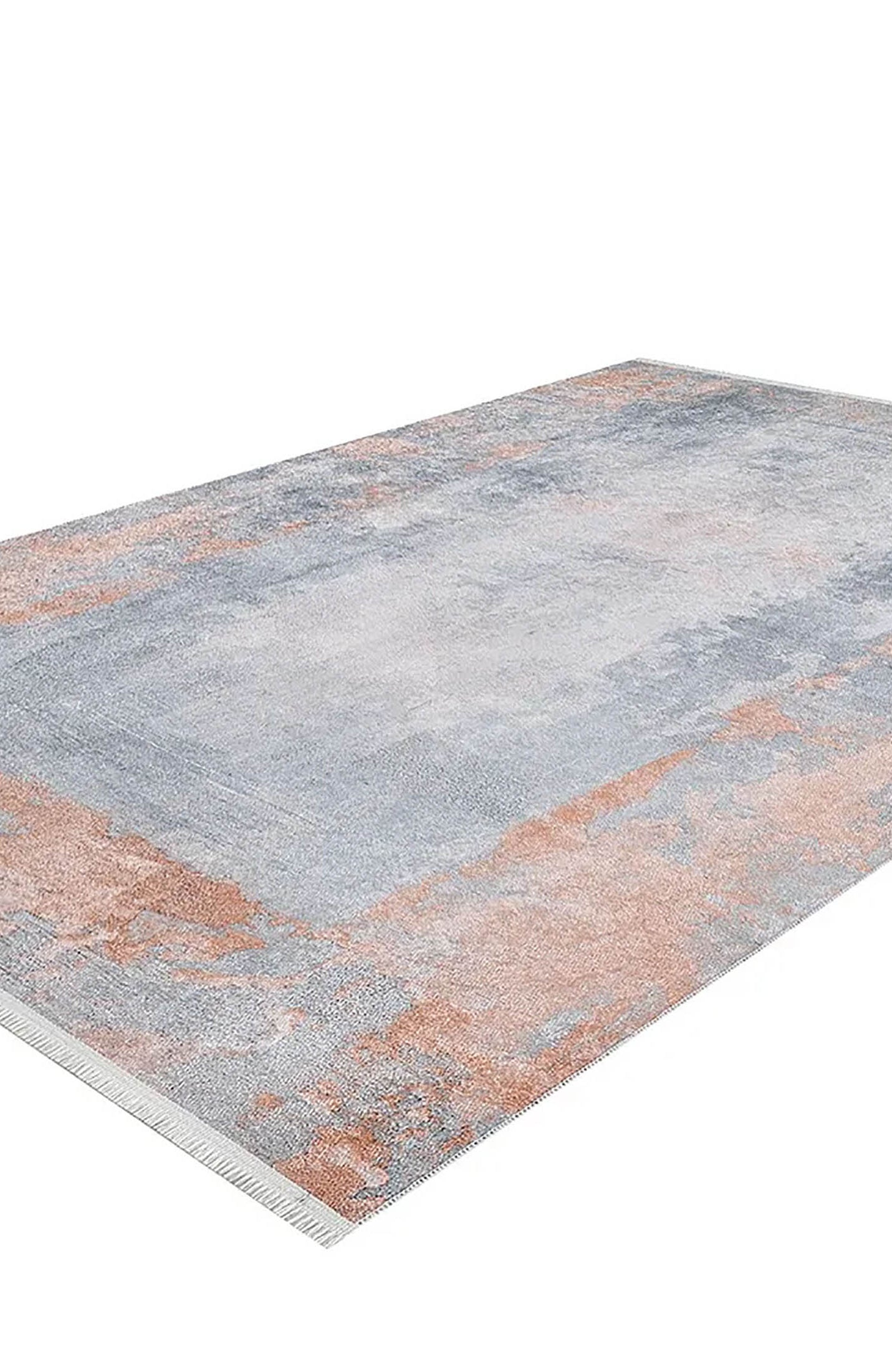 Haven Abstract Orange Grey Modern Rug
