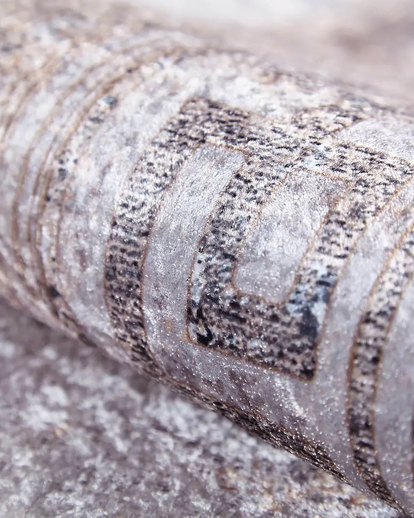 Deha Marble Powder Beige Greek Key Border Rug