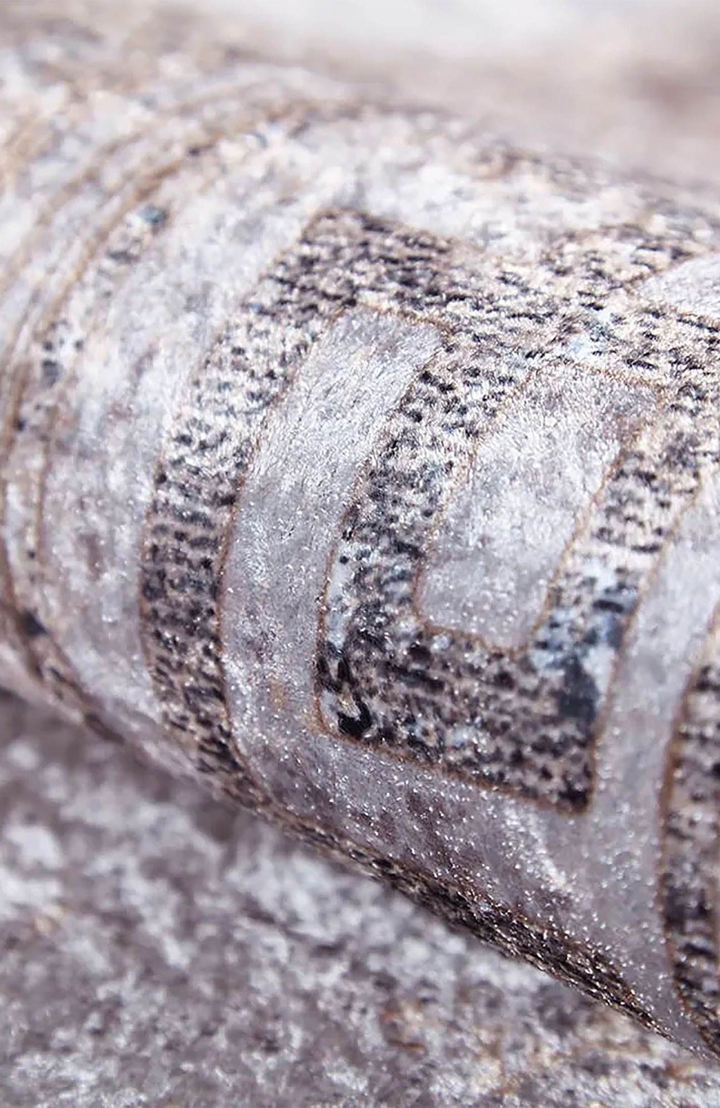 Deha Marble Powder Beige Greek Key Border Rug