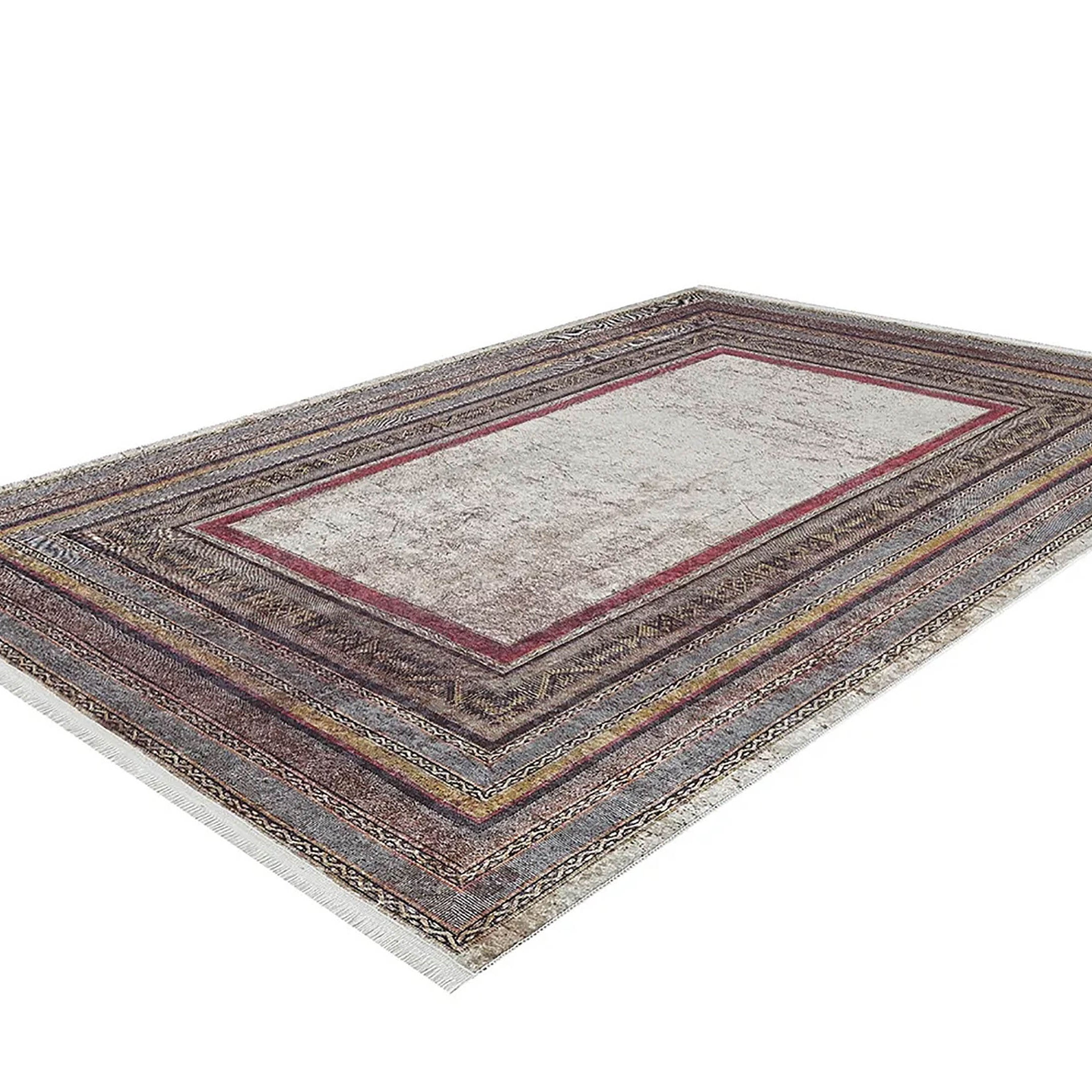 Dania Geometric Oriental Home Decor Bordered Multi Color Rug
