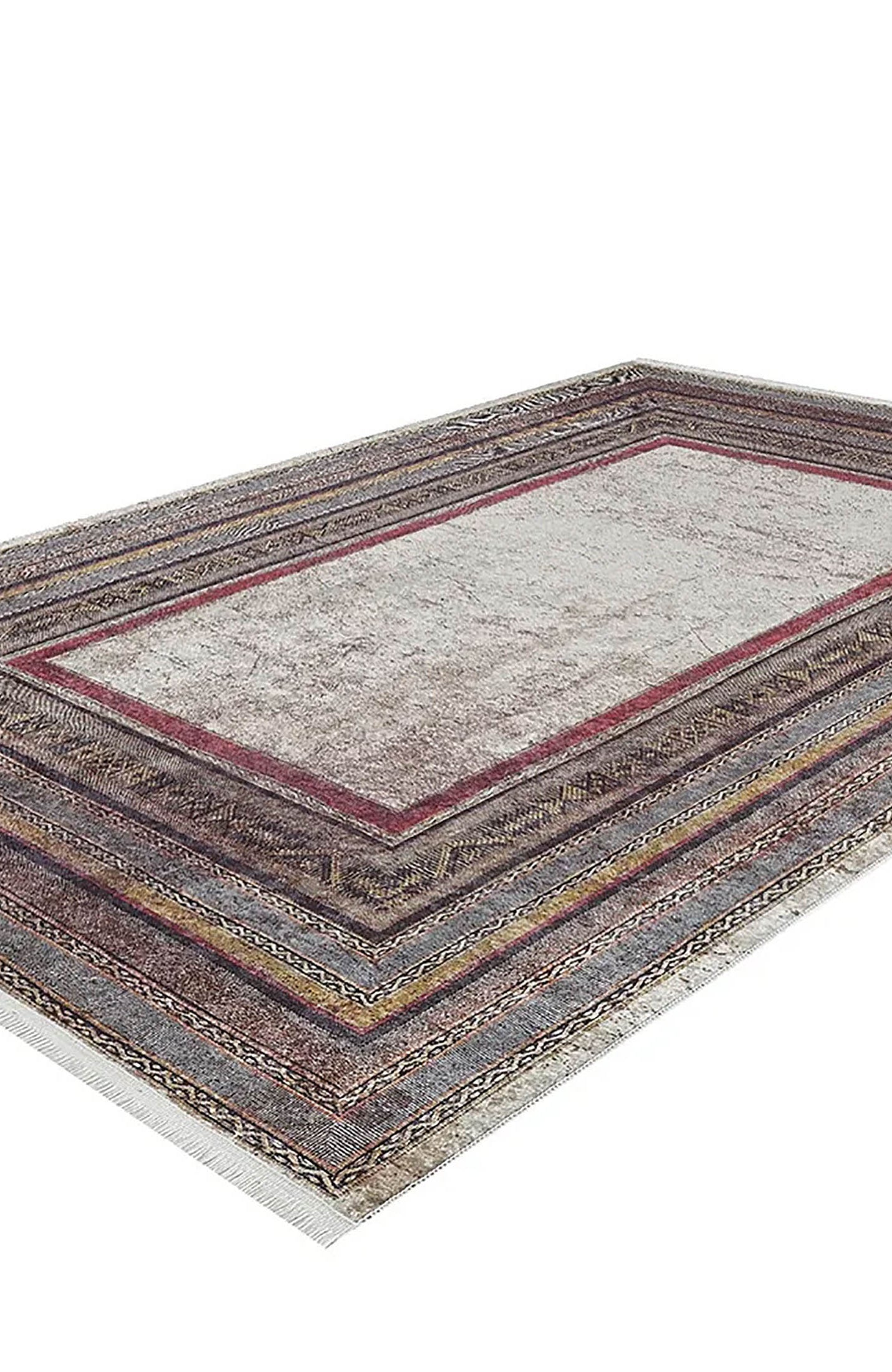Dania Geometric Oriental Home Decor Bordered Multi Color Rug