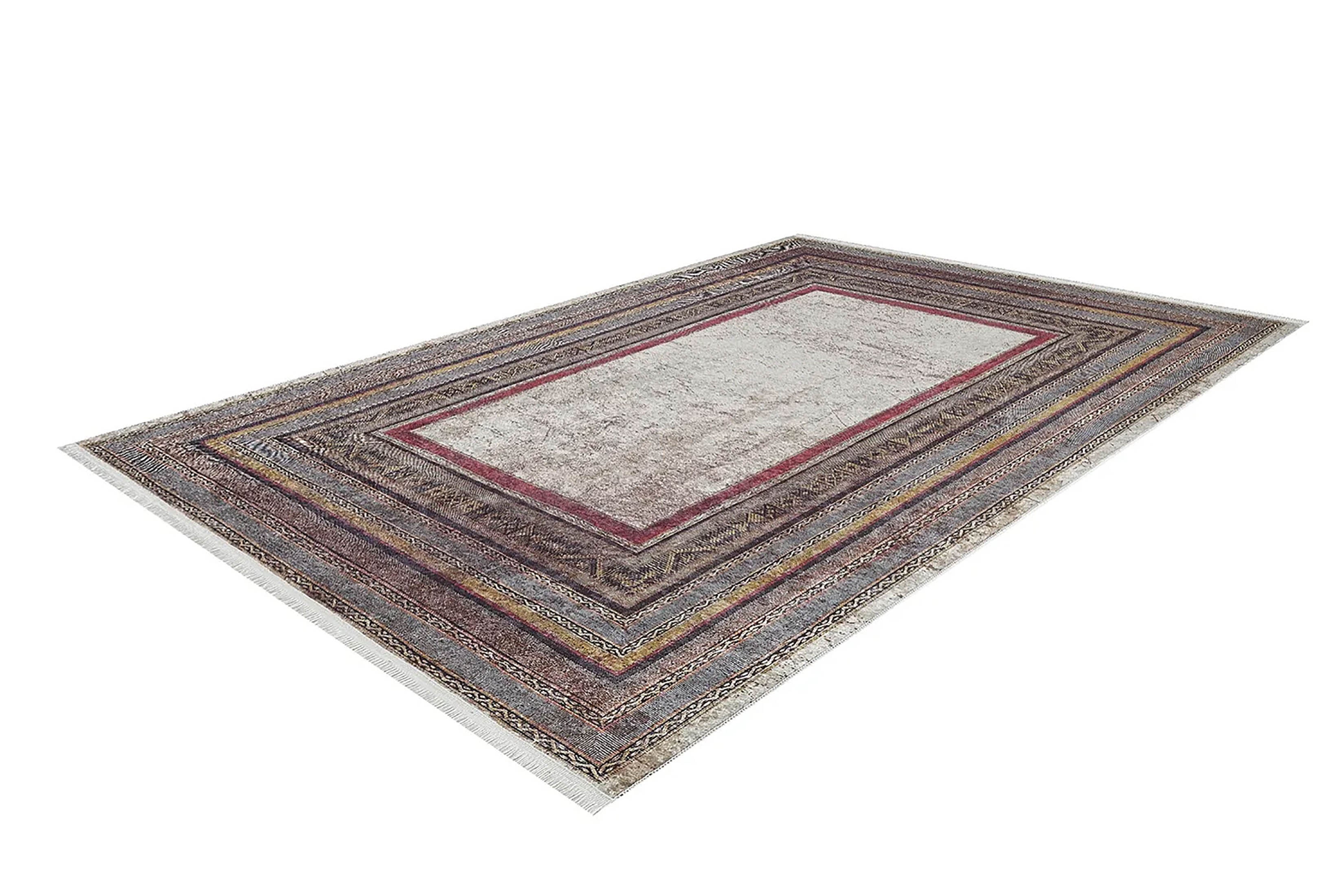 Dania Geometric Oriental Home Decor Bordered Multi Color Rug