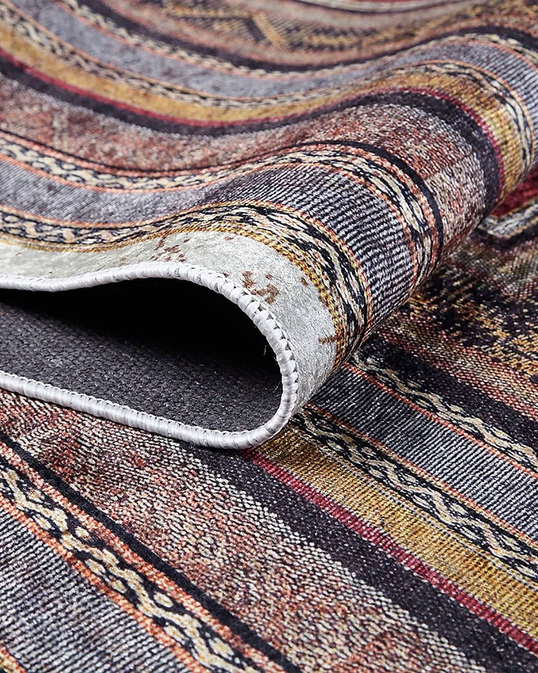 Dania Geometric Oriental Home Decor Bordered Multi Color Rug