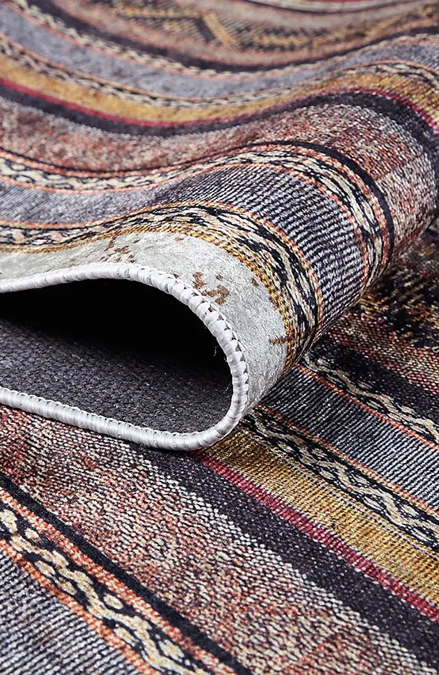 Dania Geometric Oriental Home Decor Bordered Multi Color Rug