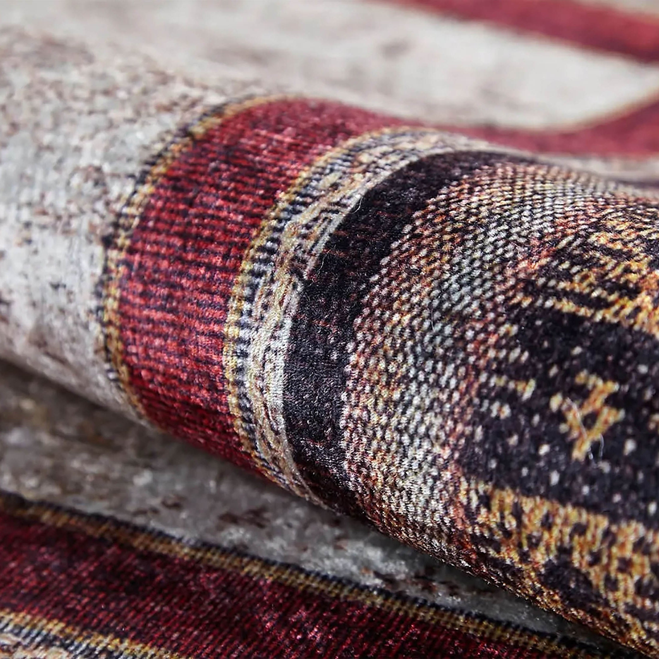 Dania Geometric Oriental Home Decor Bordered Multi Color Rug