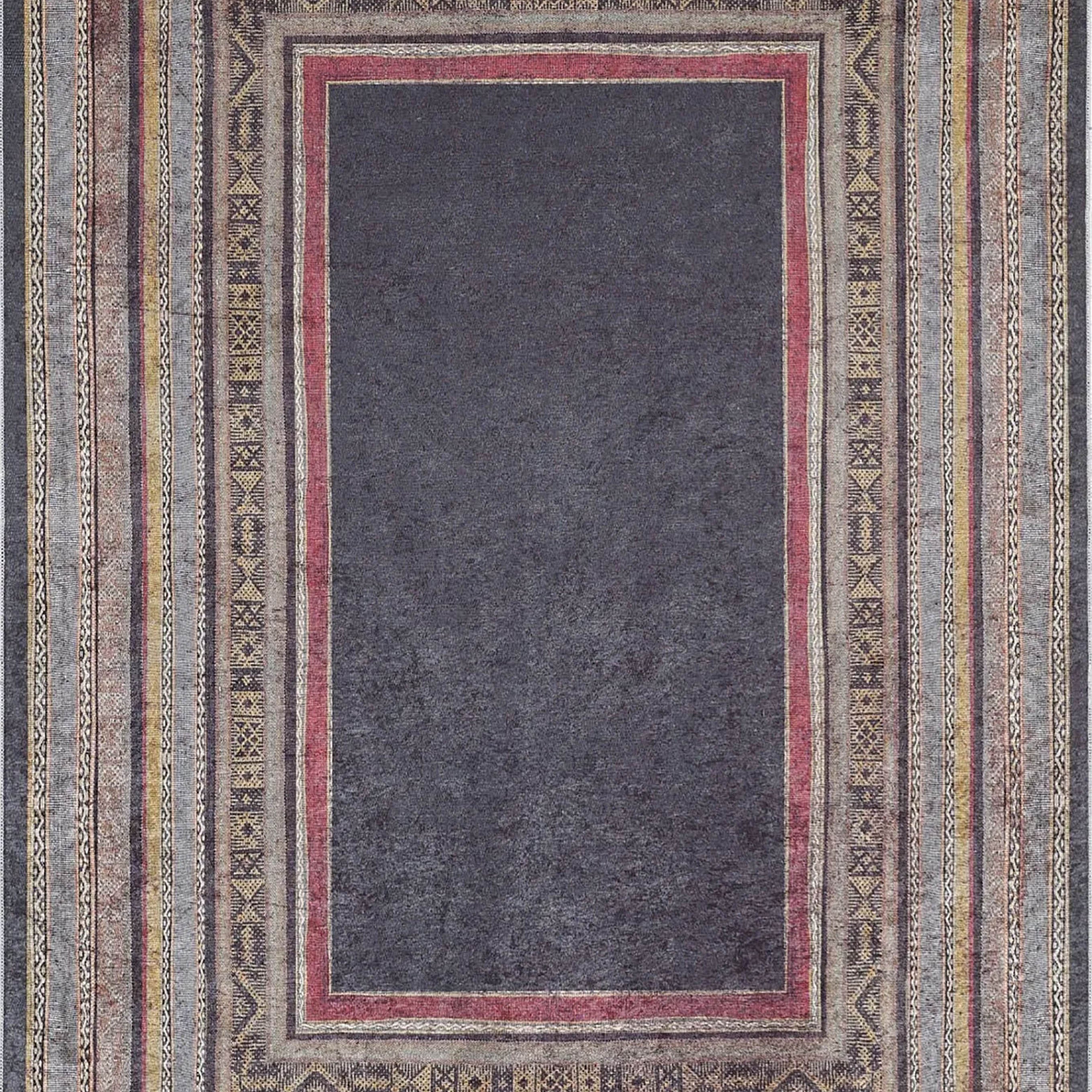 Teresa Geometric Multi Color Bohemian Home Decor Bordered Rug