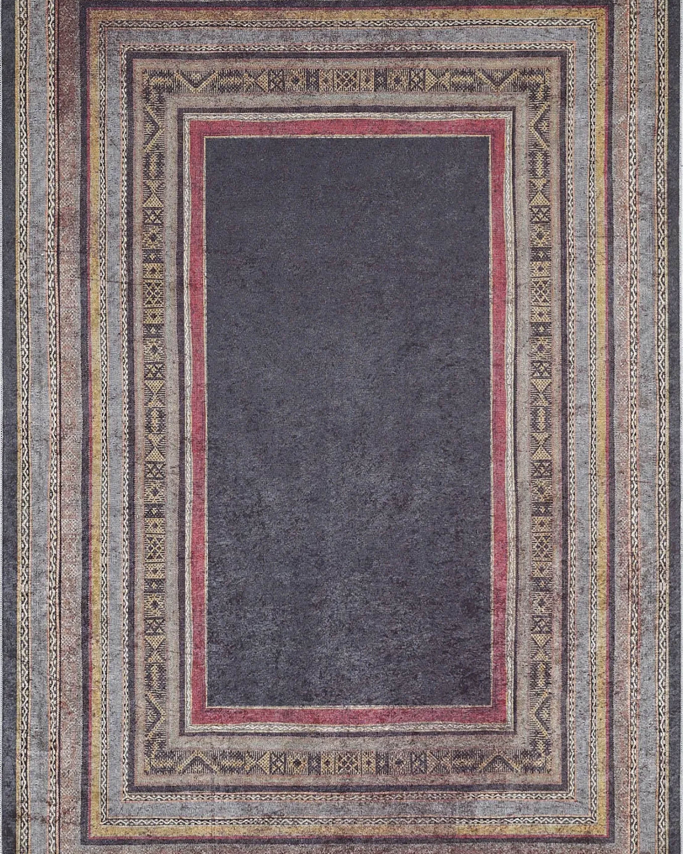 Teresa Geometric Multi Color Bohemian Home Decor Bordered Rug