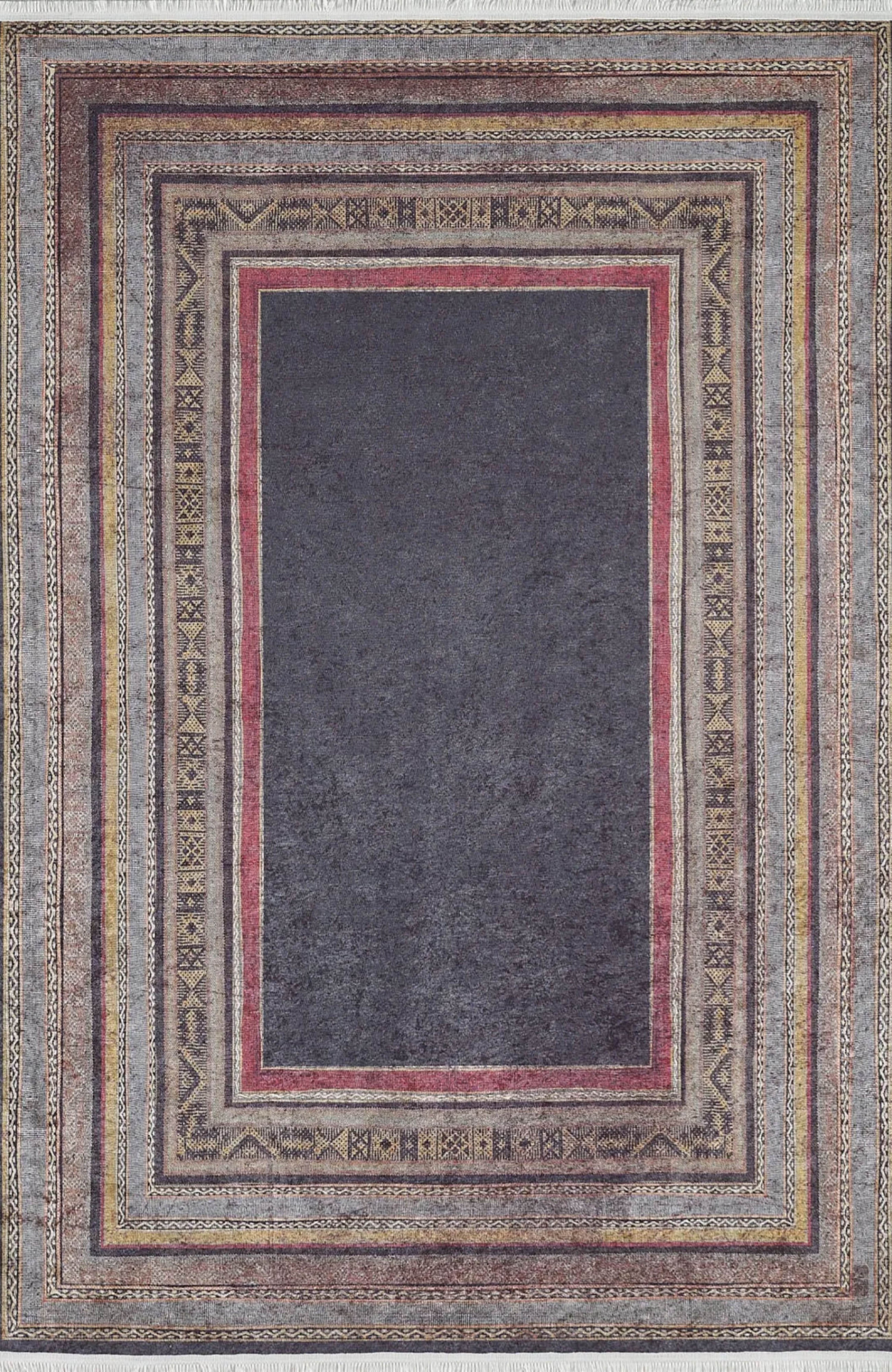 Teresa Geometric Multi Color Bohemian Home Decor Bordered Rug