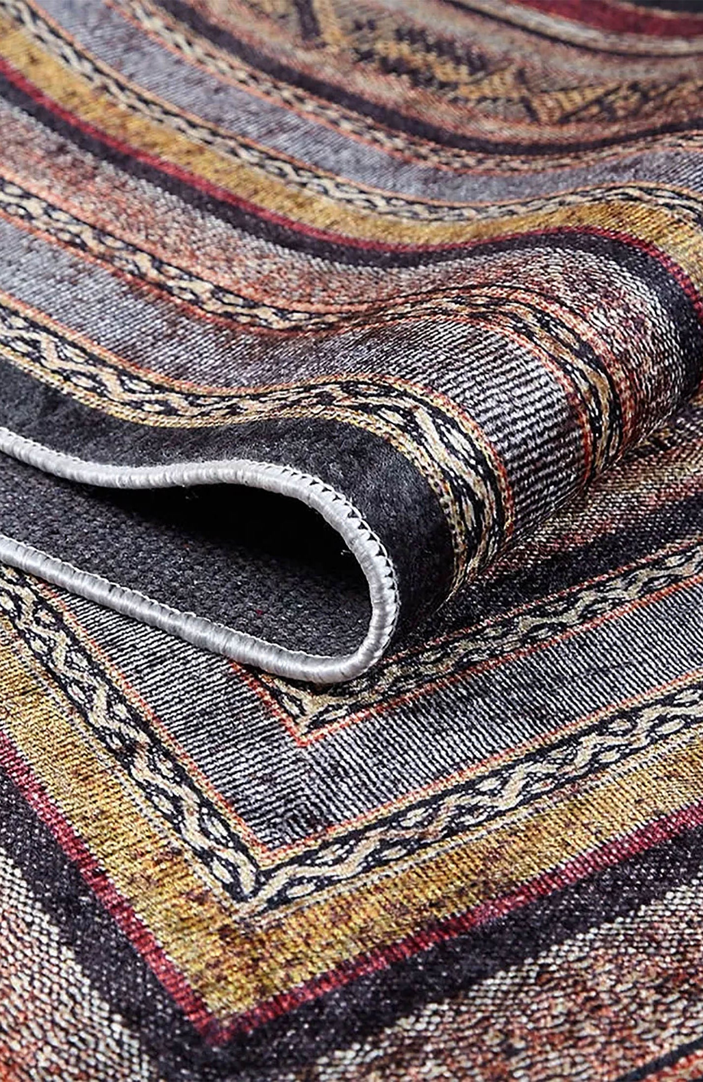 Teresa Geometric Multi Color Bohemian Home Decor Bordered Rug