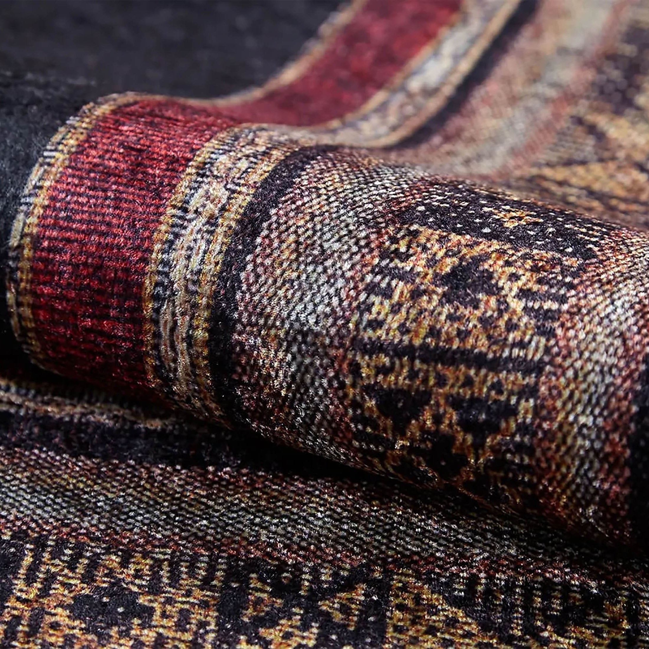 Teresa Geometric Multi Color Bohemian Home Decor Bordered Rug