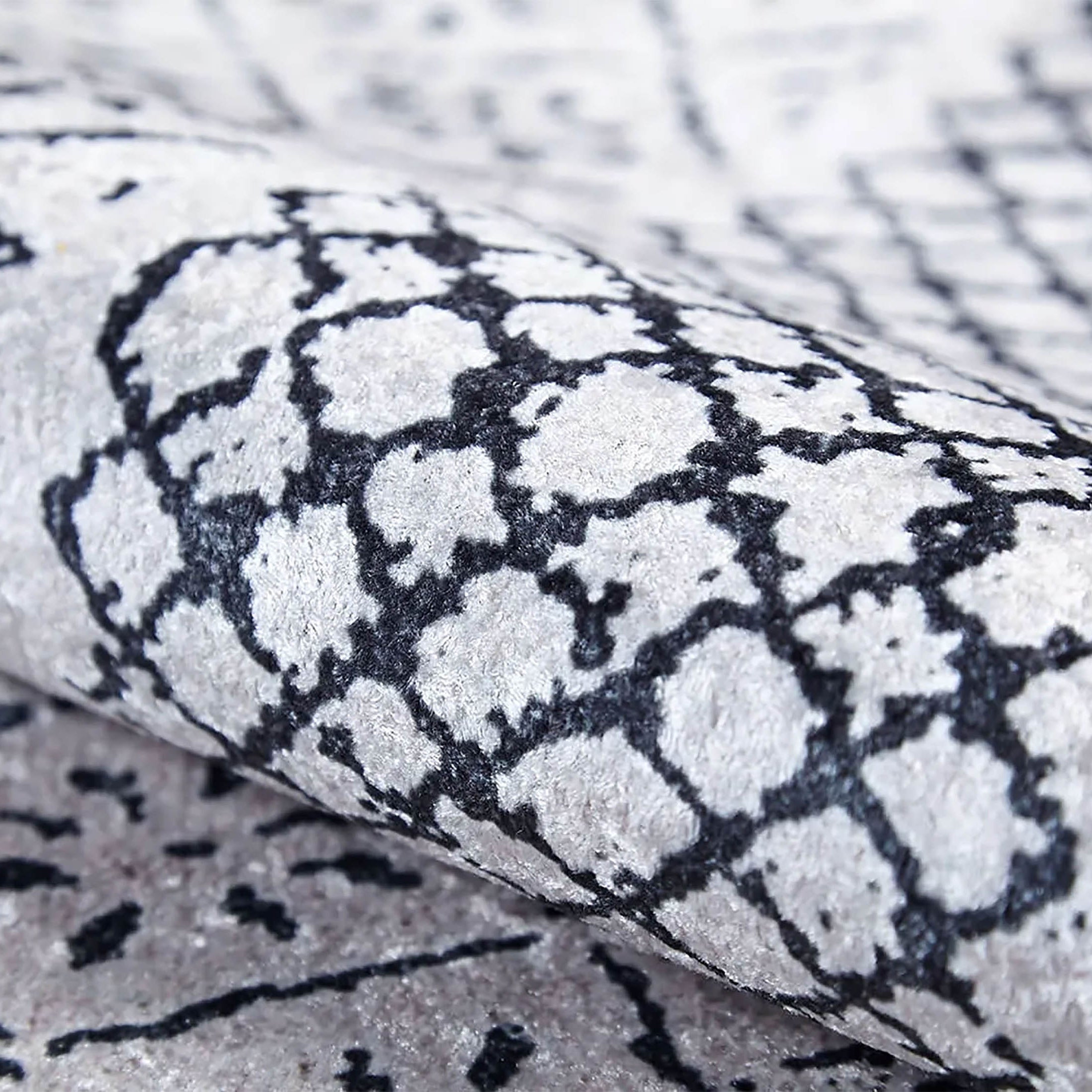 Robin Turkish Oushak Gray Geometric Rug