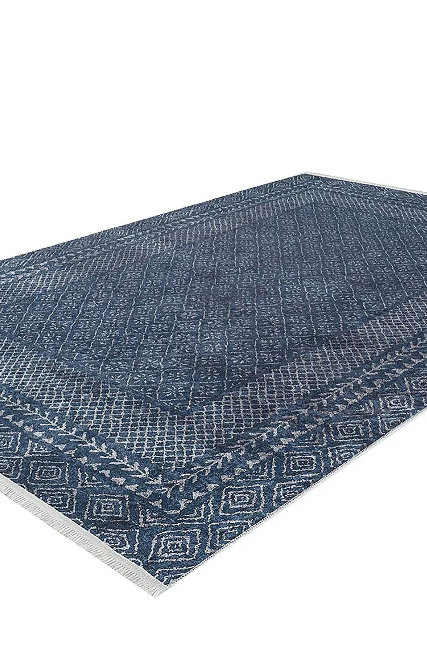 Sky Turkish Oushak Navy Blue Rug
