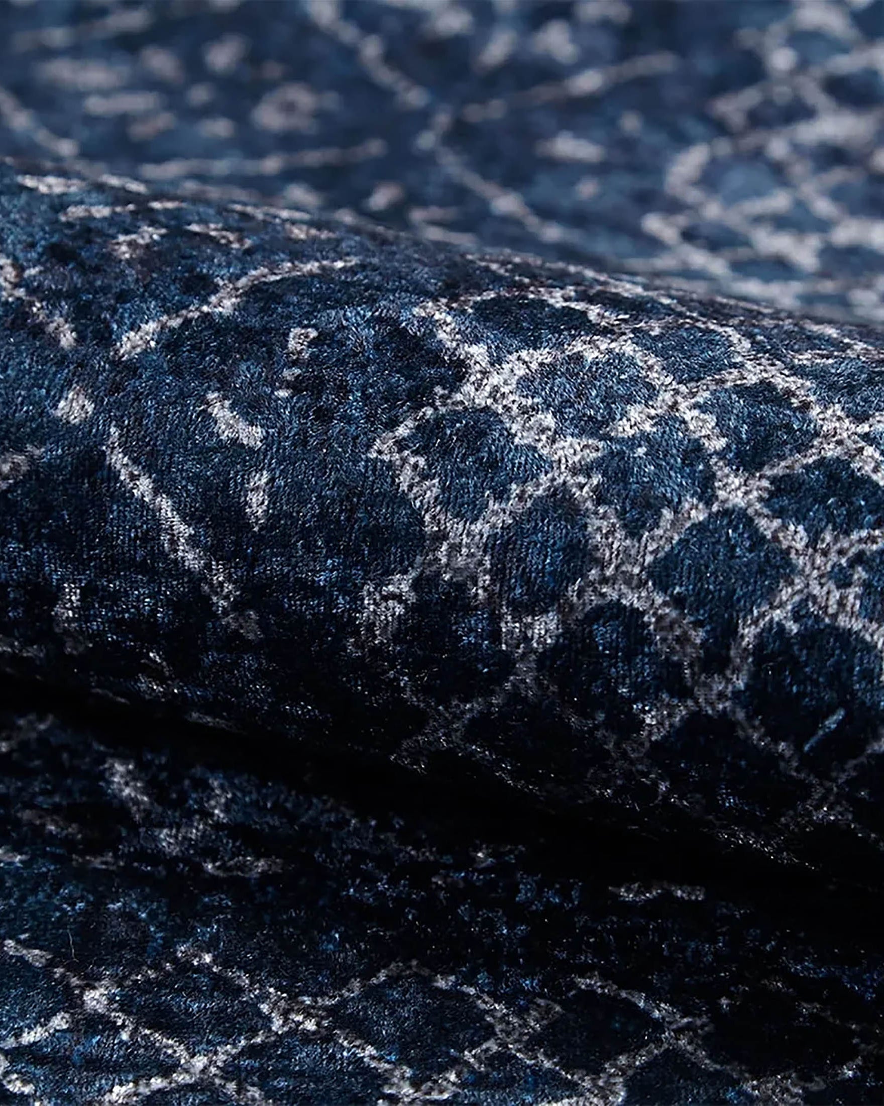 Sky Turkish Oushak Navy Blue Rug