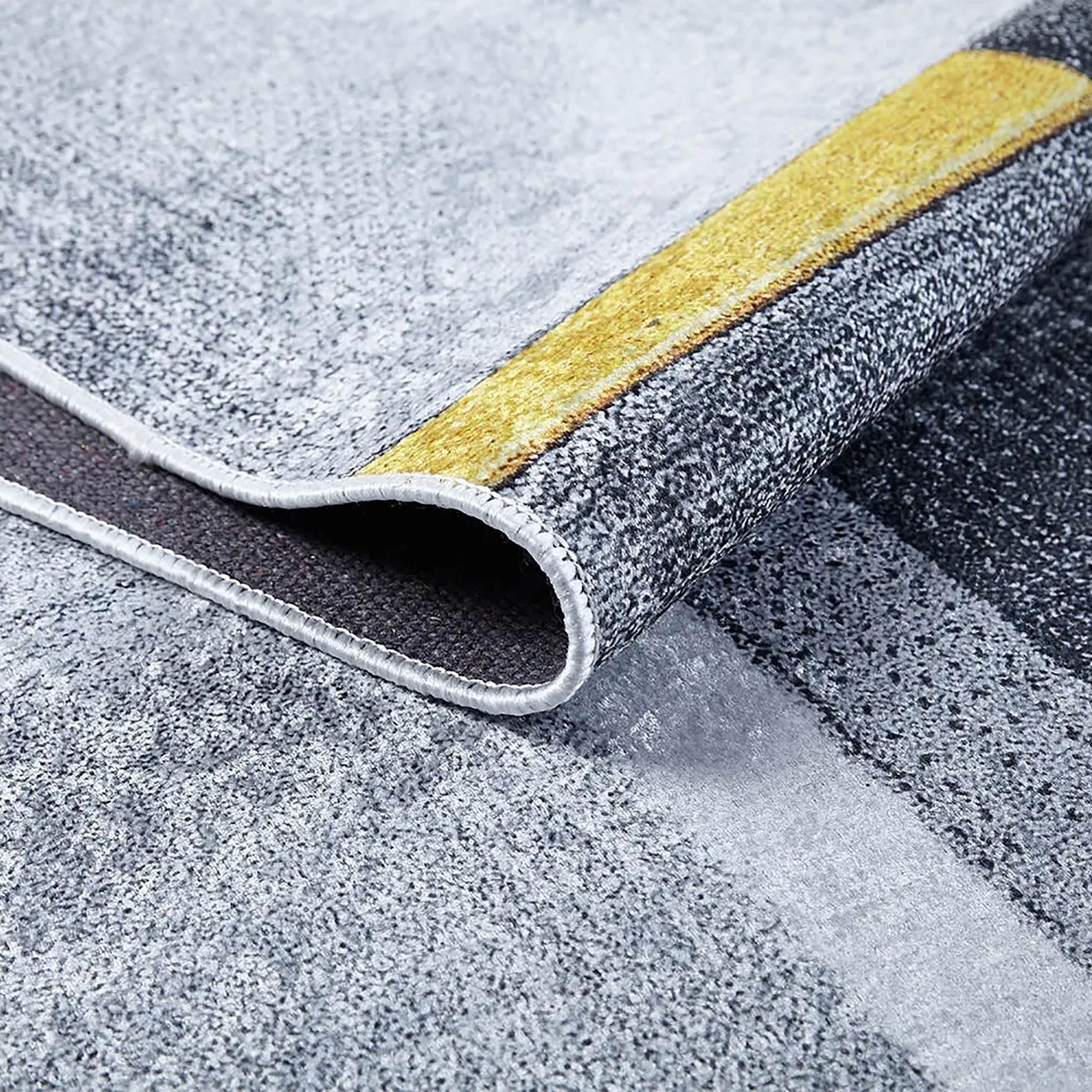 Emmie Turkish Gray Yellow Contemporary Geometric Rug