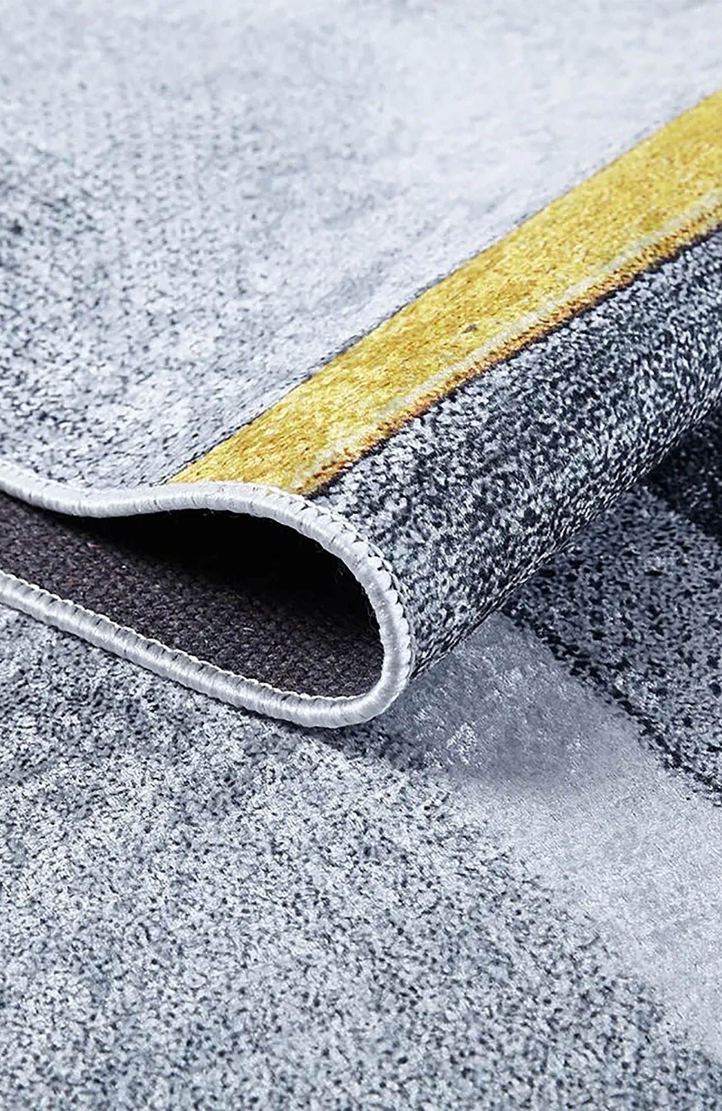 Emmie Turkish Gray Yellow Contemporary Geometric Rug