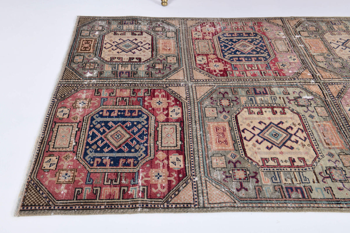 One-of-a-kind 1970s Anatolian vintage area rug in wool, 3'7" x 5'7"