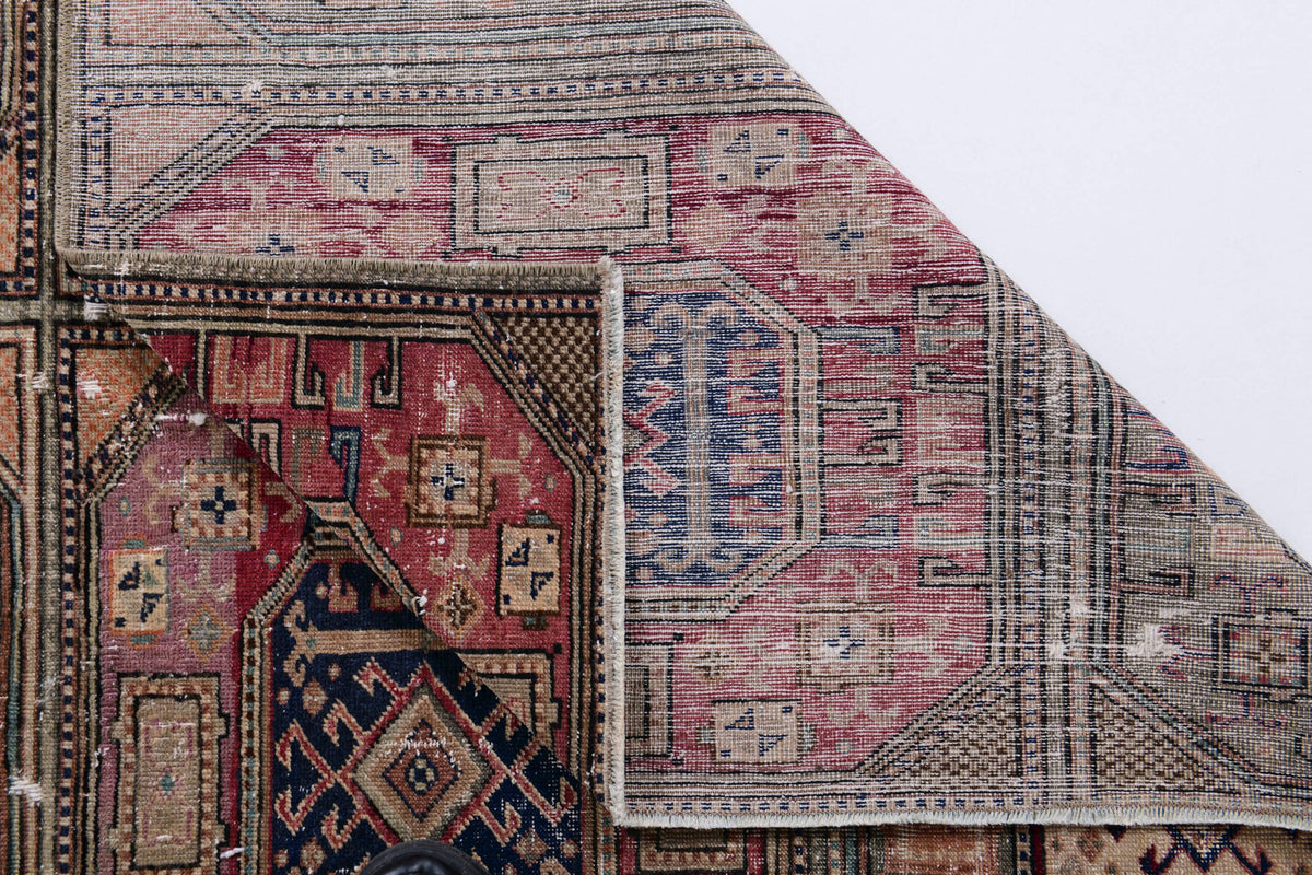 Betulnur – vintage ikat rug for living room or bedroom, 3'7" x 5'7" (108x170 cm)