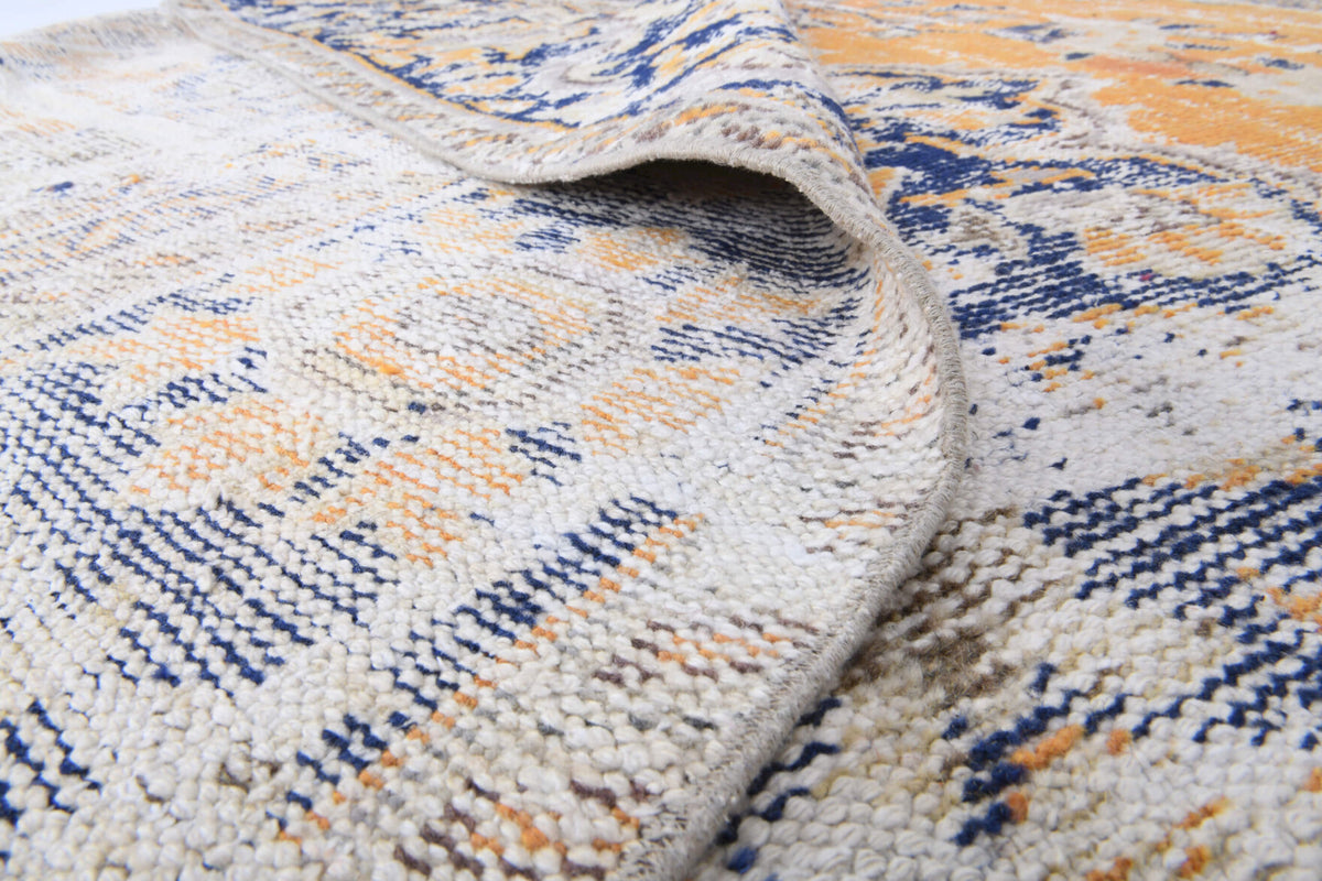 Distressed Oriental Orange Anatolian Rug