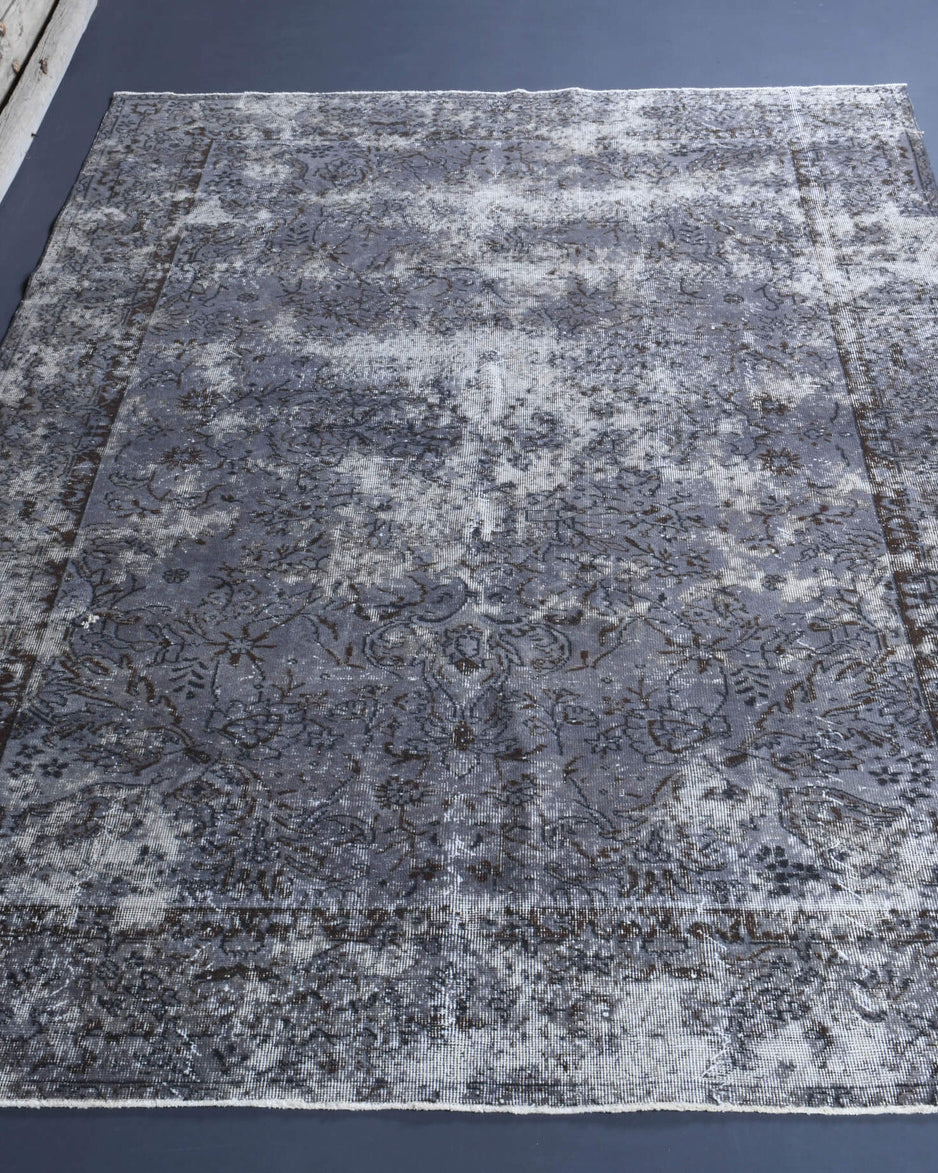 Vintage Hereke Distressed Area Rug