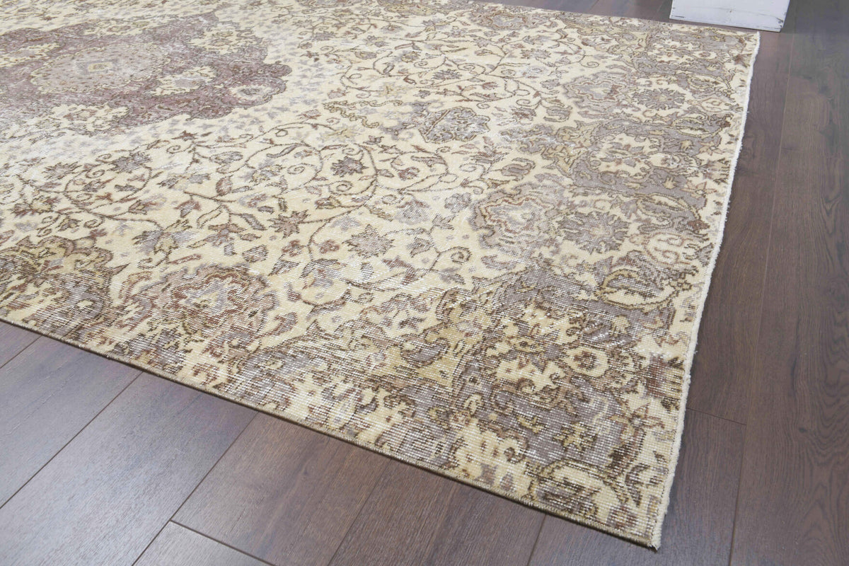 Vintage Hereke Floral Beige Rug