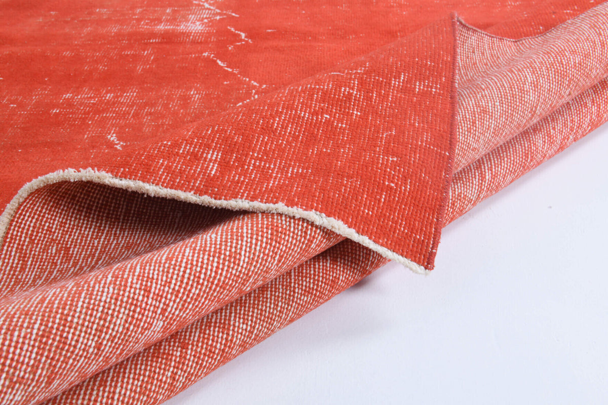 Vintage Red Solid Anatolian Rug