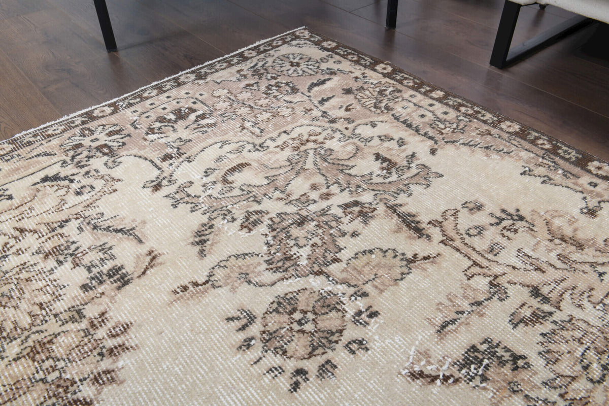 170x260 cm vintage Turkish area rug – Nausozoe, low pile, wool
