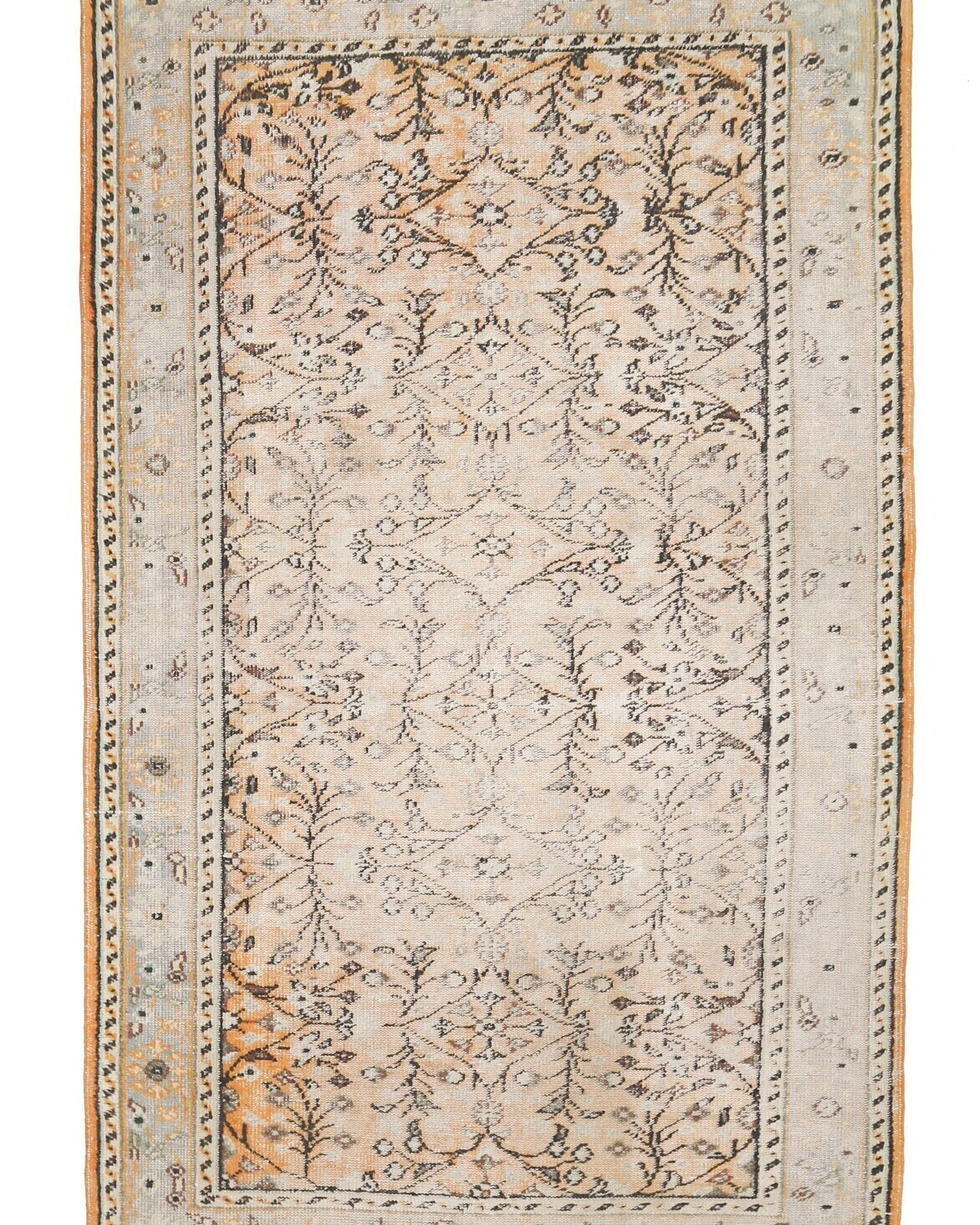 Vintage Hereke Floral Area Rug