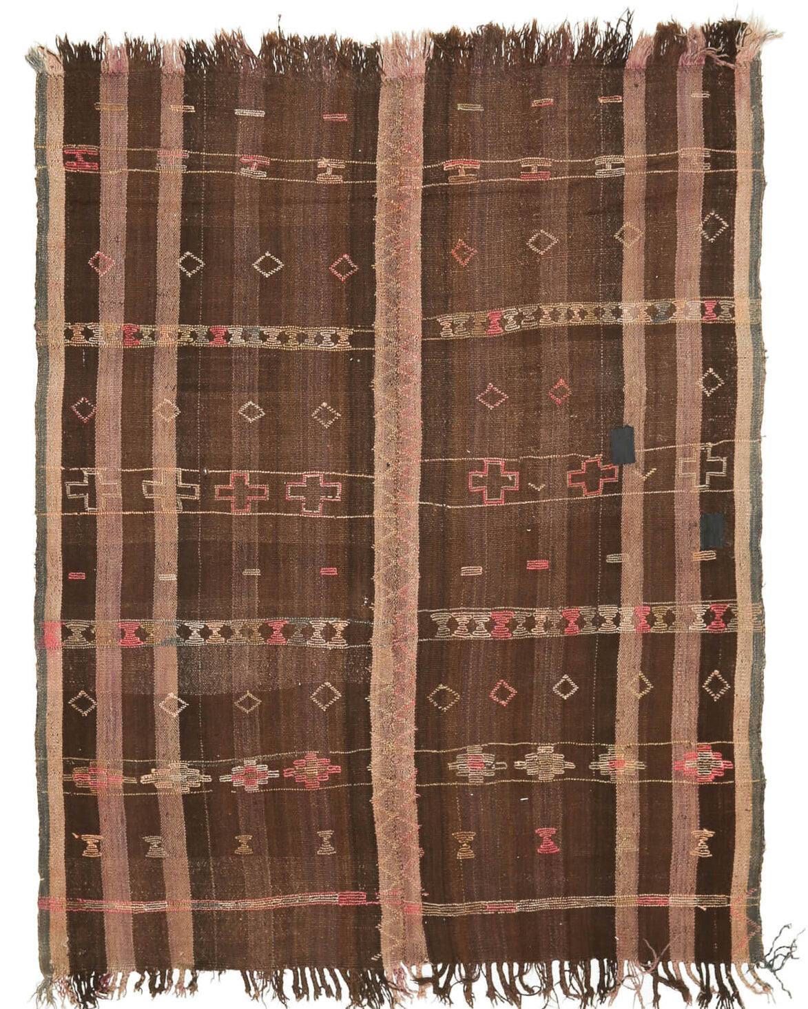 Vintage Striped Kilim Area Rug