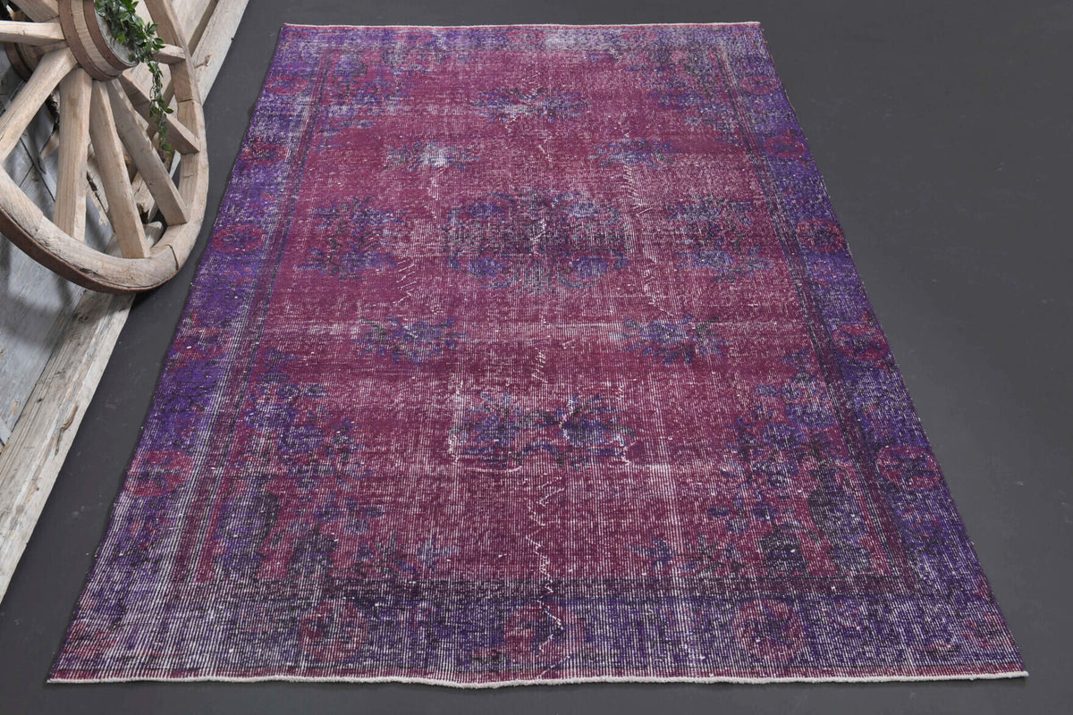 Vintage Anatolian Purple Area Rug