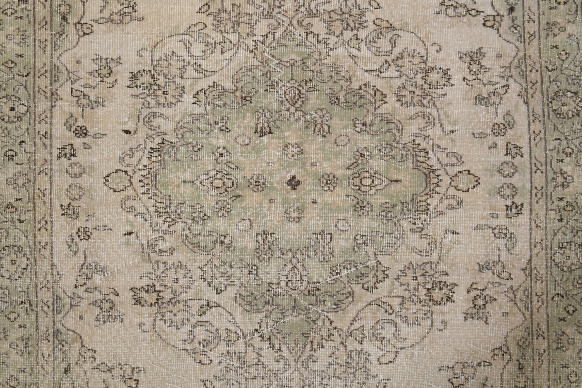 Vintage Oushak Handmade Wool Rug