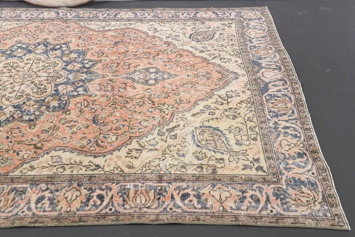 200x285 cm vintage Persian area rug – Polynesia, low pile, wool