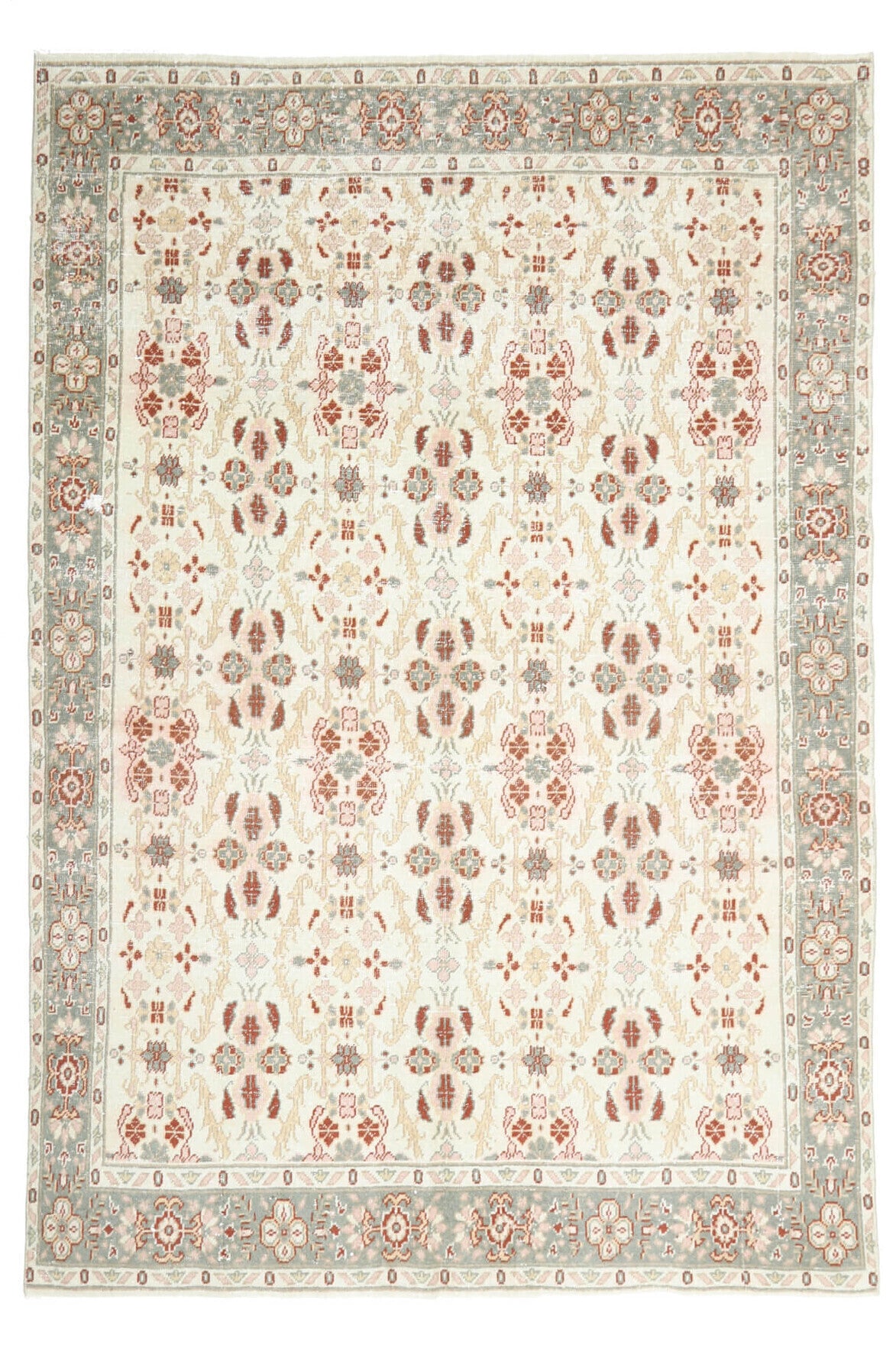 Vintage Turkish Area Hereke Rug