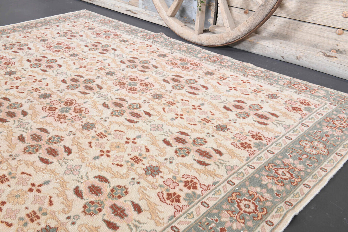 Vintage Turkish Area Hereke Rug