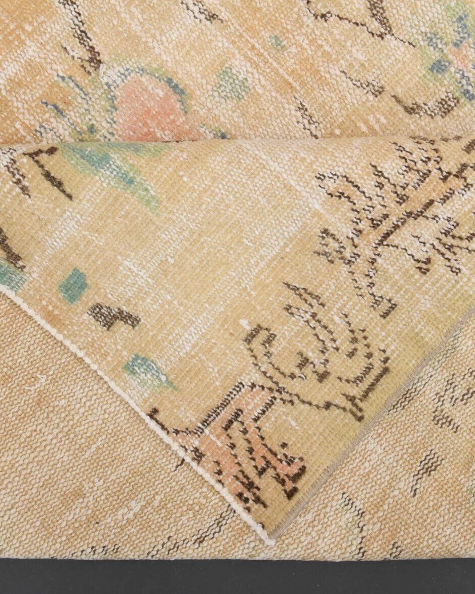 Hand-crafted Anatolian vintage rug Ahusad in wool, 1970s