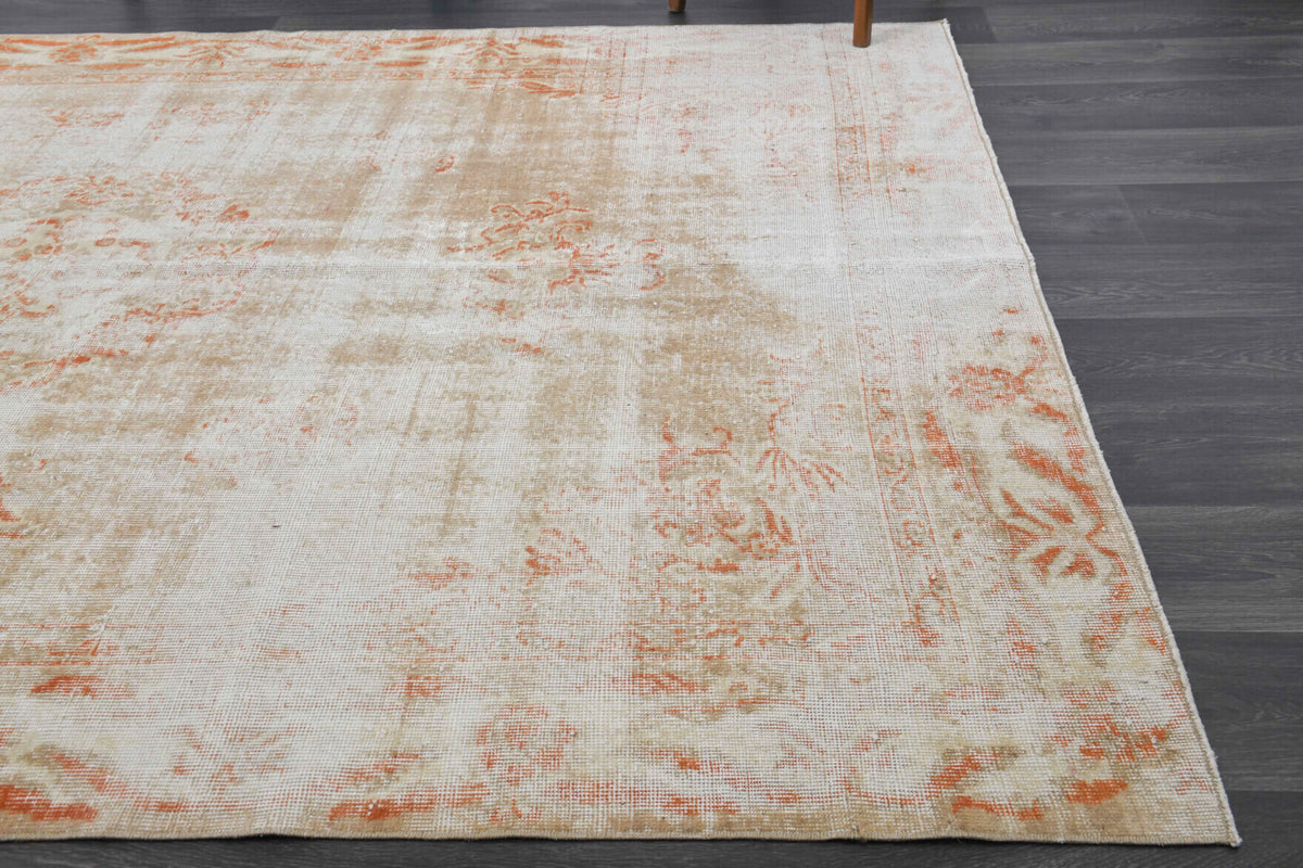 197x294 cm distressed vintage Anatolian area rug – Zulalnihal, low pile, wool