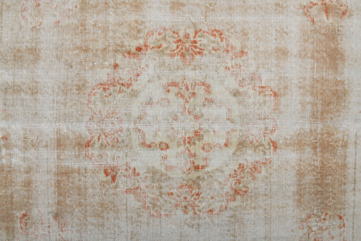 Handmade wool rug from Anatolia, Turkey – Antique Oushak Area Rug 6'6" x 9'8"